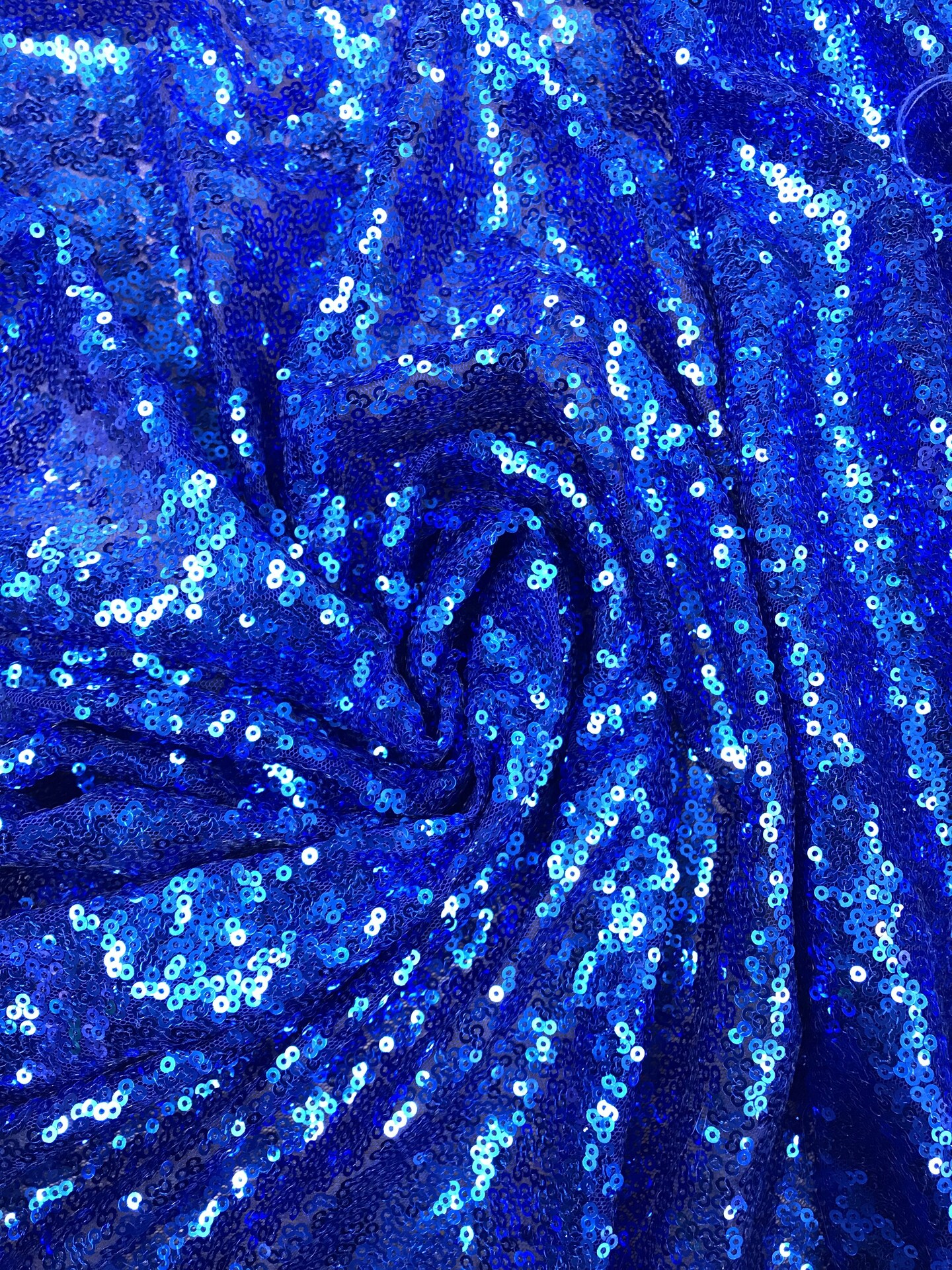 Royal Blue Sparkle Sequin Fabric 52/54 Inch Width Polyester