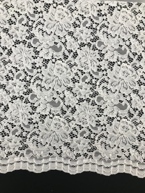 1 Yard White Vintage Corded Lace Fabric for Wedding Gowns Veils Diy Sewing Crafts 52/54” Width