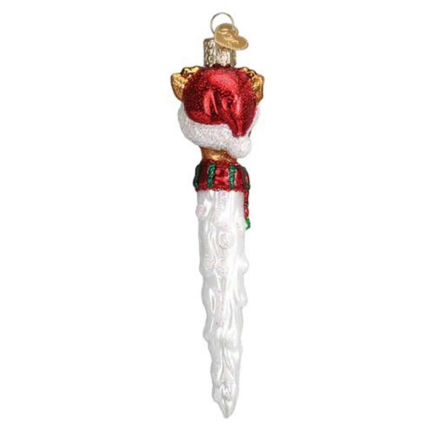 Old World Christmas 6.0 Inch Reindeer Icicle Tree Ornament , Ornament Santa Hat