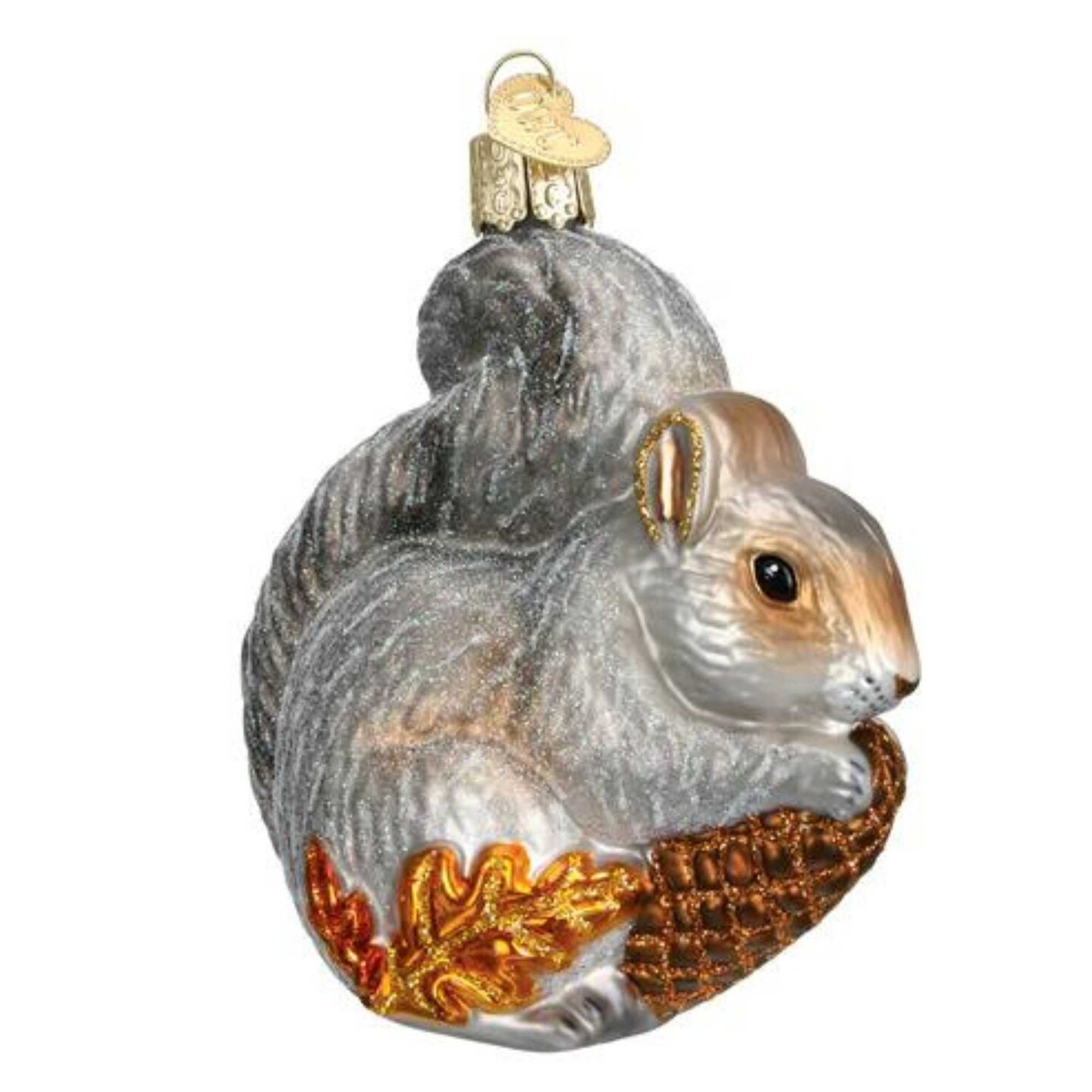 Old World Christmas 3.5 Inch Hungry Squirrel Christmas Tree Ornament , Playful Bushy Tail