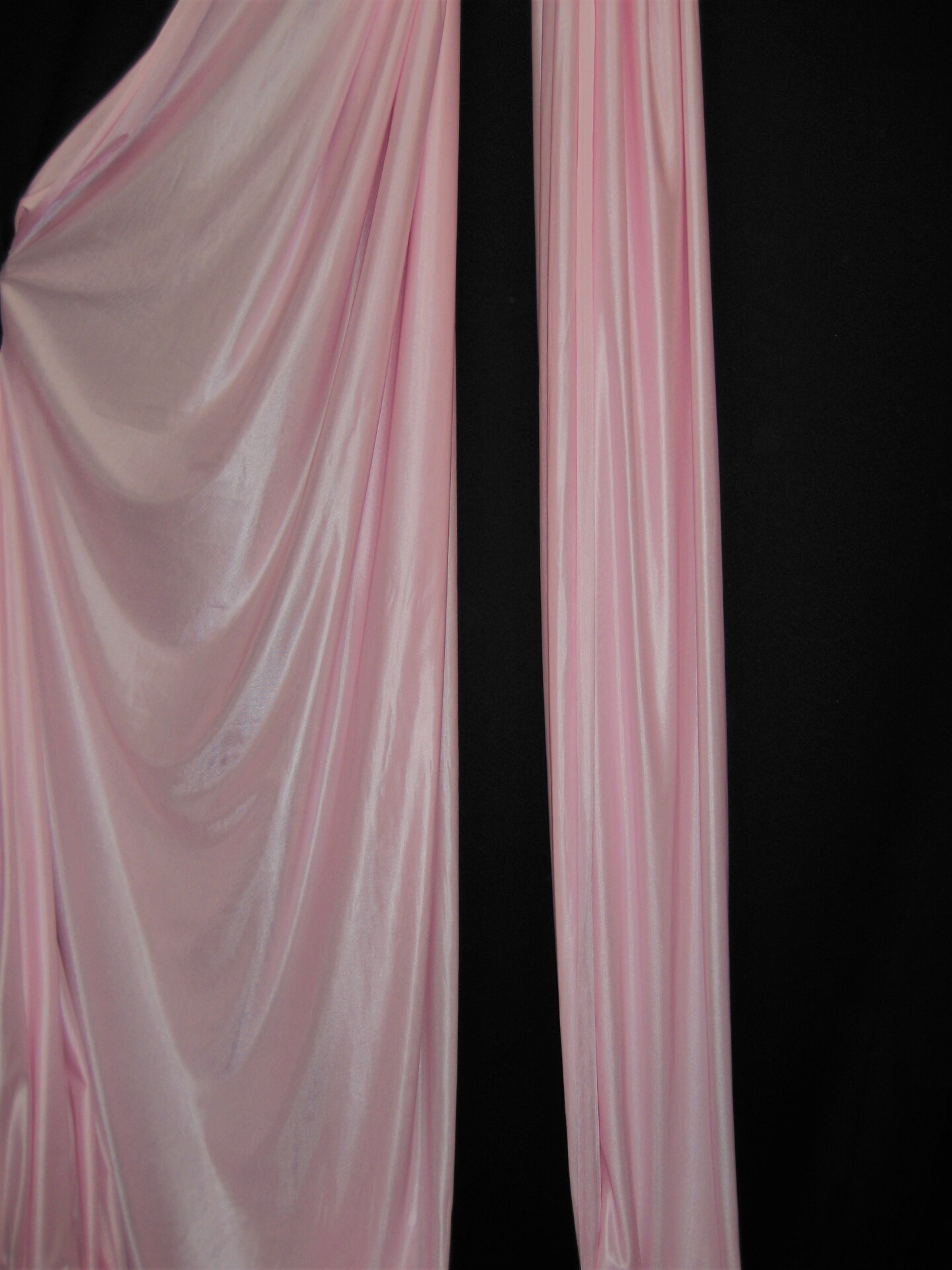 1 Yard Low Stretch Lt. Pink Tricot Polyester Fabric 108&#x2033;-120&#x2033; Wide