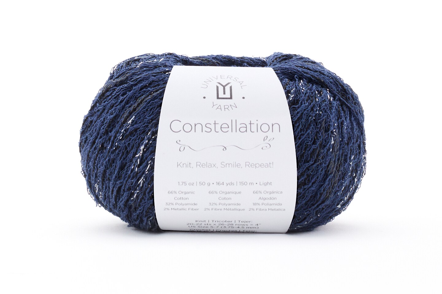 Constellation Chainette Cotton Blend/Metallic DK Yarn - 6 Colors