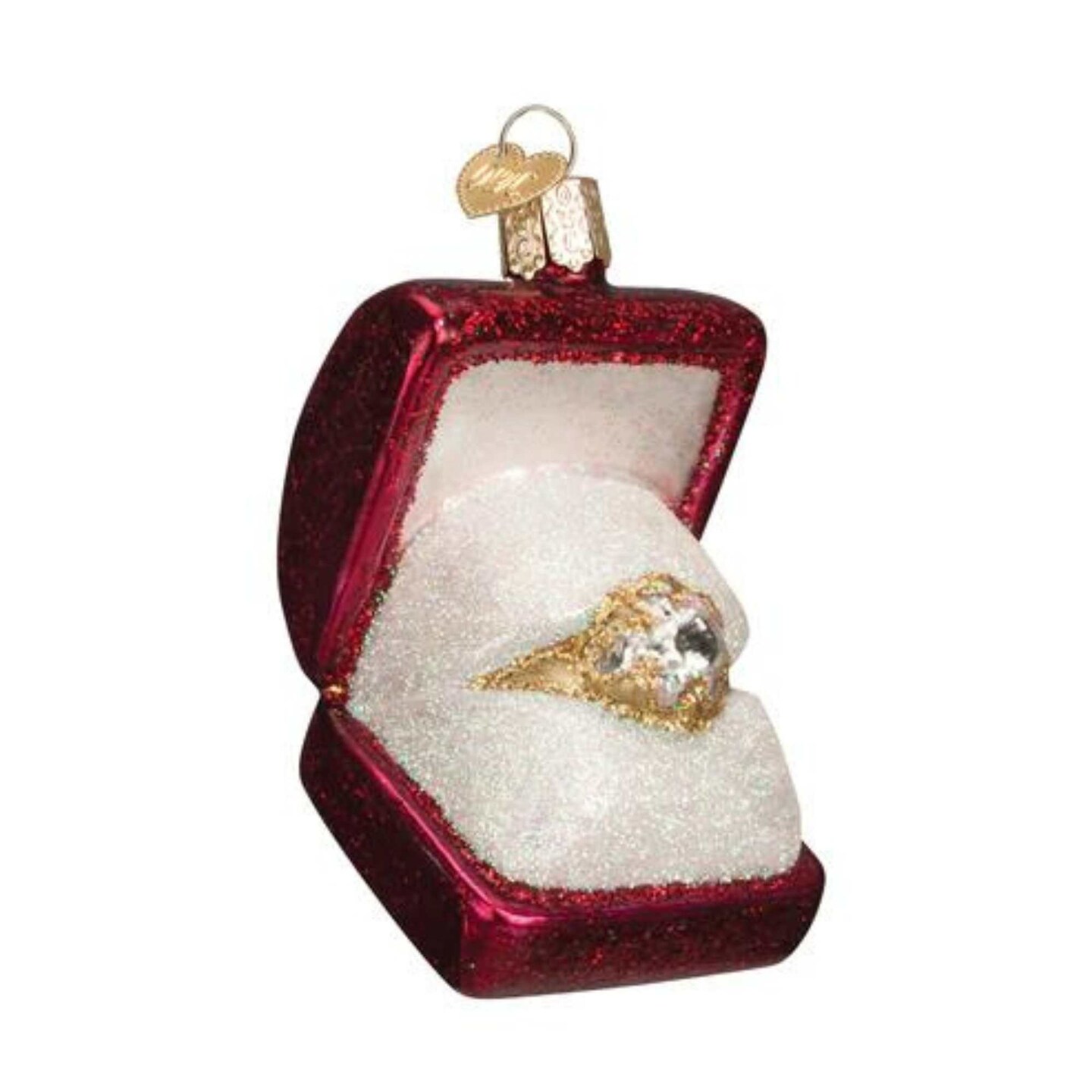 Old World Christmas 3.0 Inch Ring In Box Tree Ornament , Love Romance Romantic