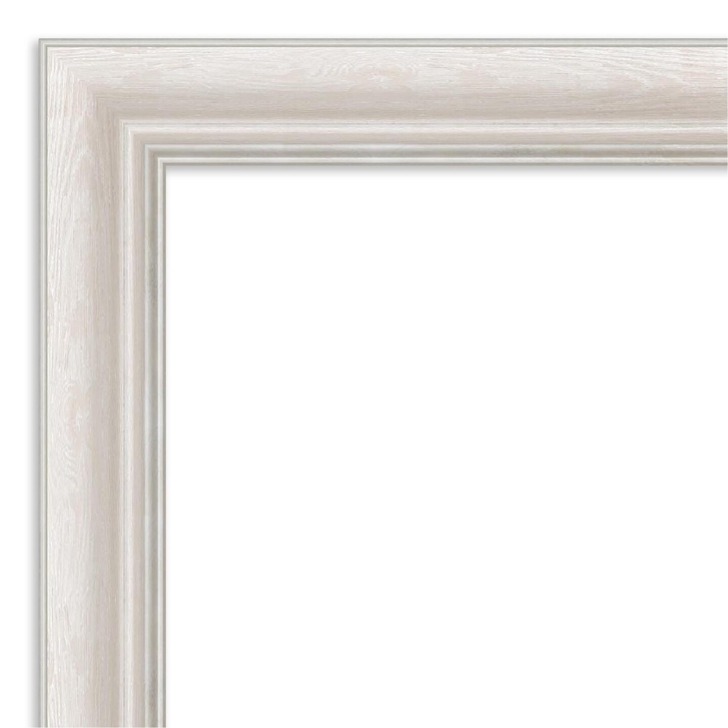 Amanti Art Mirror Makeover Bathroom Mirror Frame Border Kit -  Fully Assembled Peel and Stick Frame - Mirror NOT Included - Trio Trim