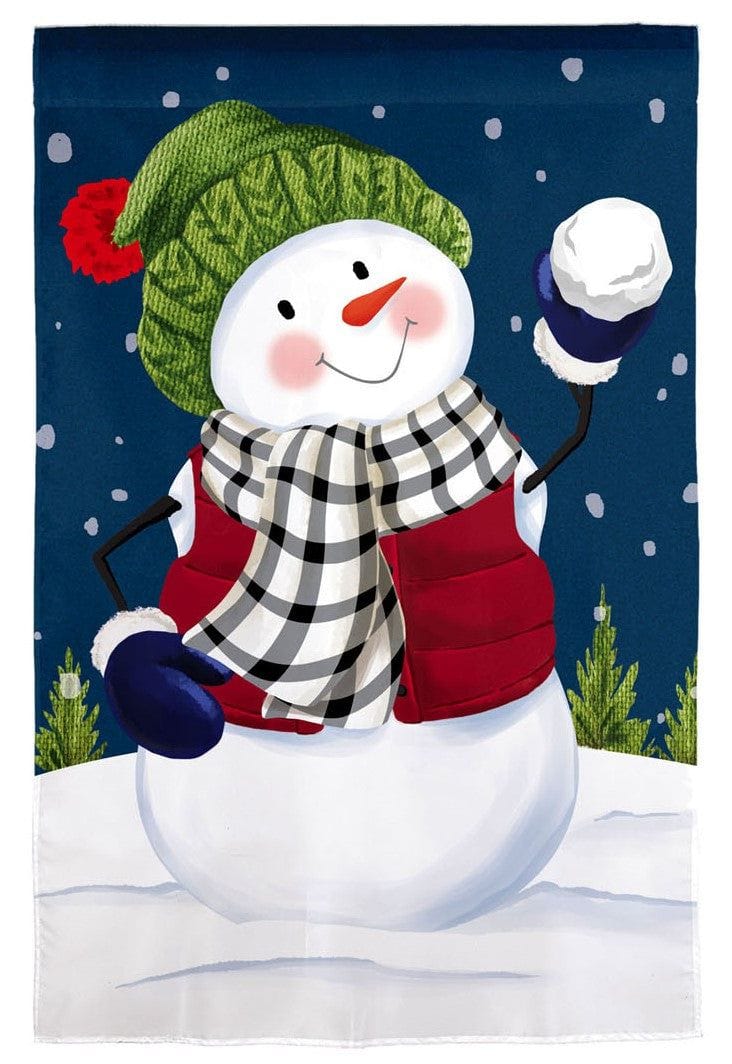 Snow Fun Winter Banner 2 Sided Decorative House Flag