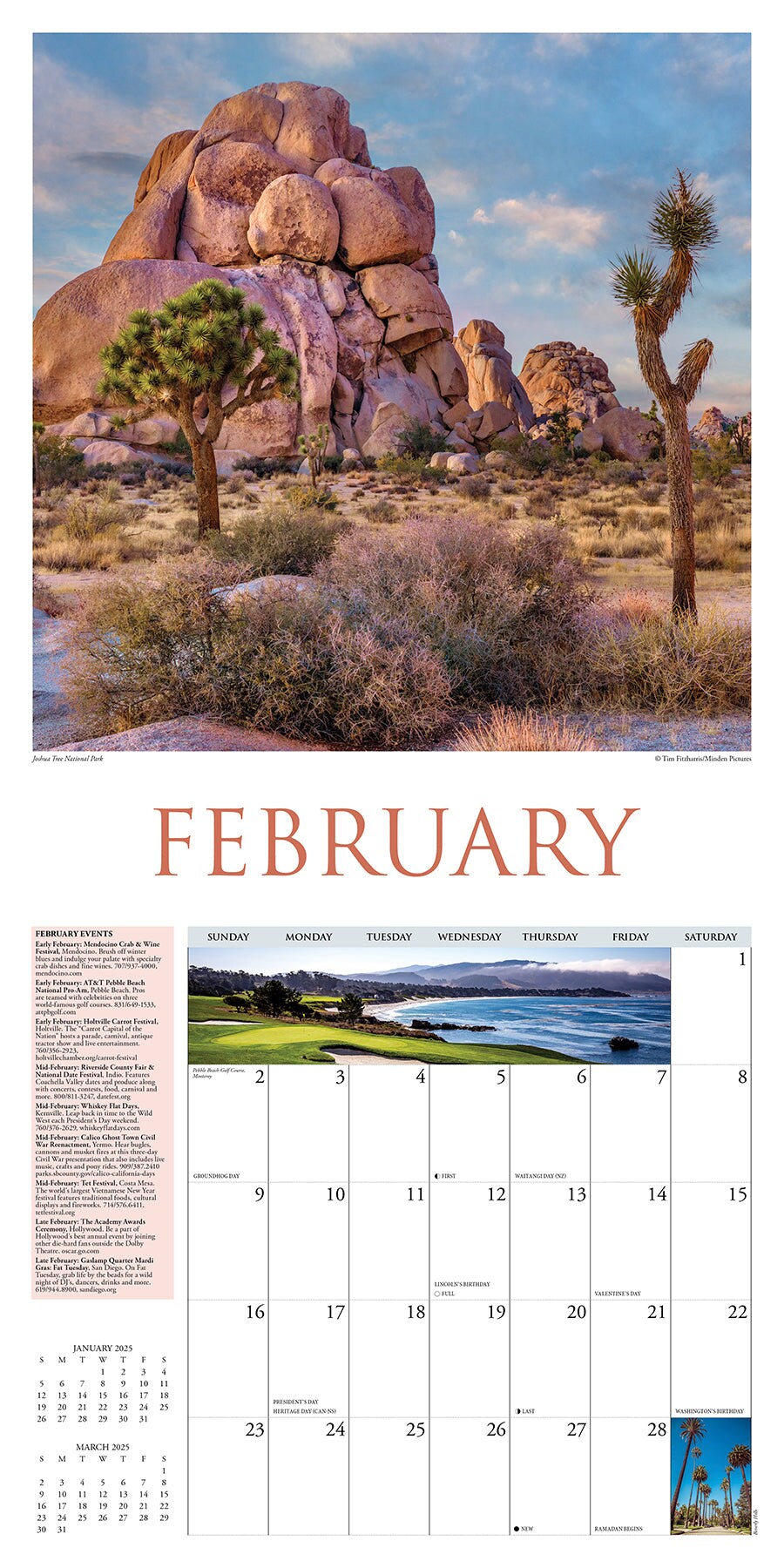 California 2025 Wall Calendar