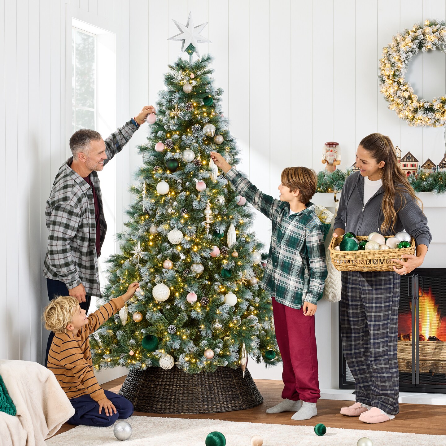 Best Choice Products Pre-Lit Frosted Scotch Pine Christmas Tree w/ 2-In-1 Micro LED Lights