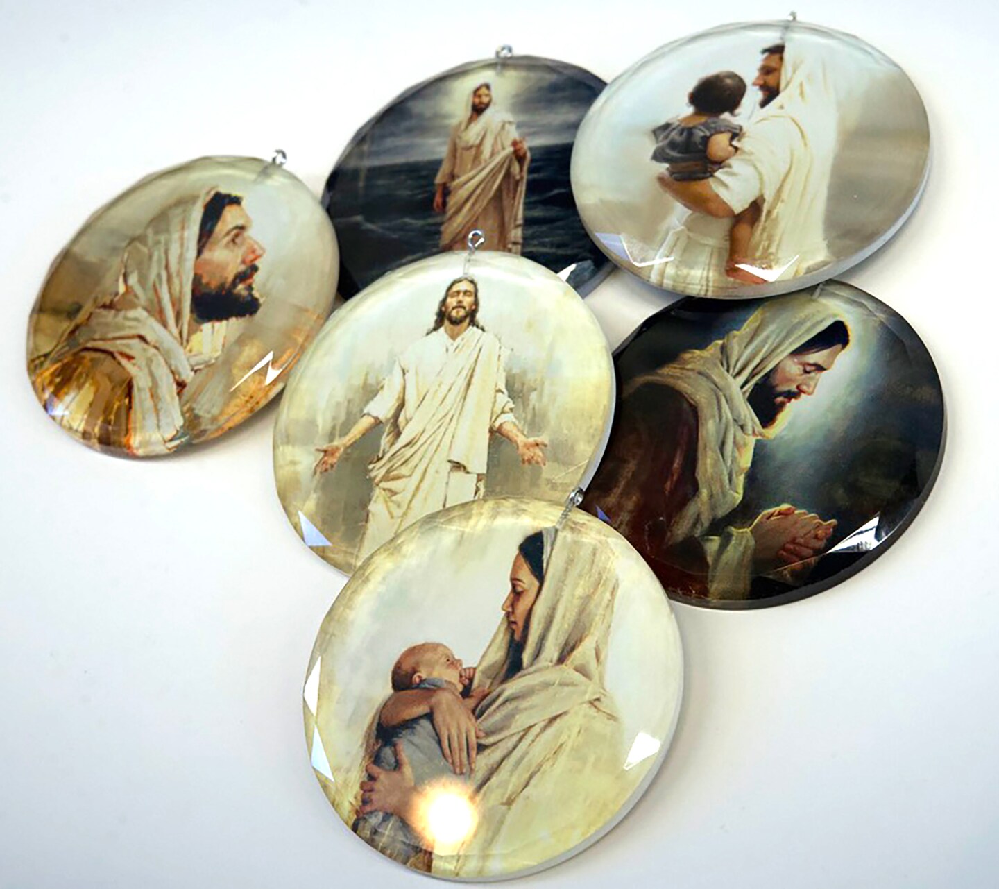 6 Pack Glass Christ Ornaments, Jesus Christ Nativity Ornaments, Religious Ornaments, Christmas Tree Ornaments, Baby Jesus product 2