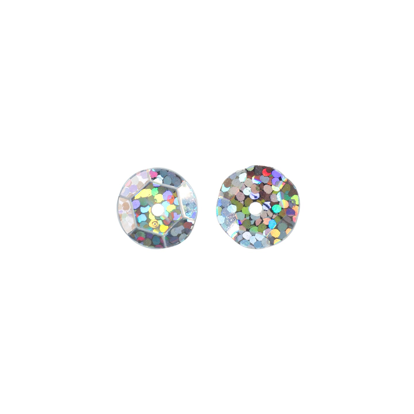 John Bead 6mm Flat Round Sequins Hologram, 1600pcs