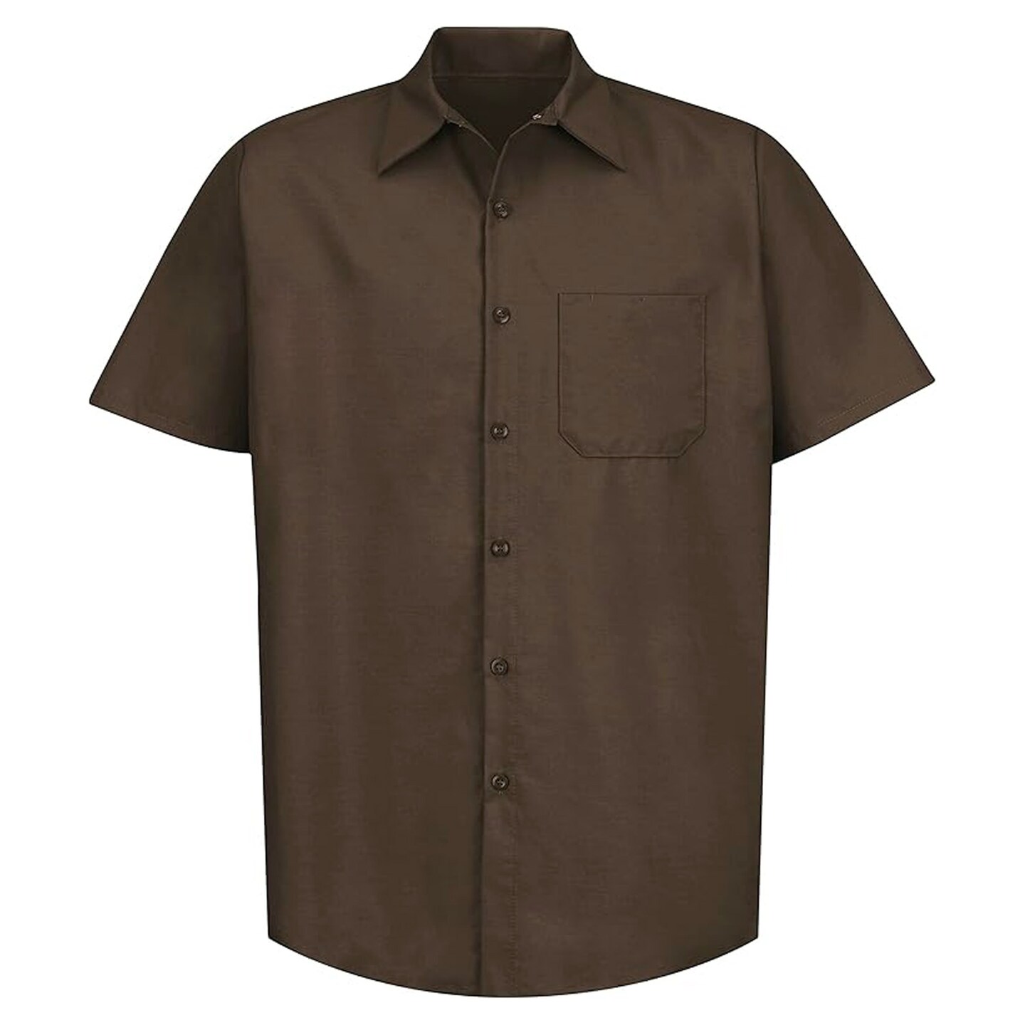 Brown Slim Fit Polo Shirt &#x2013; Soft Cotton-Poly, Short Sleeve