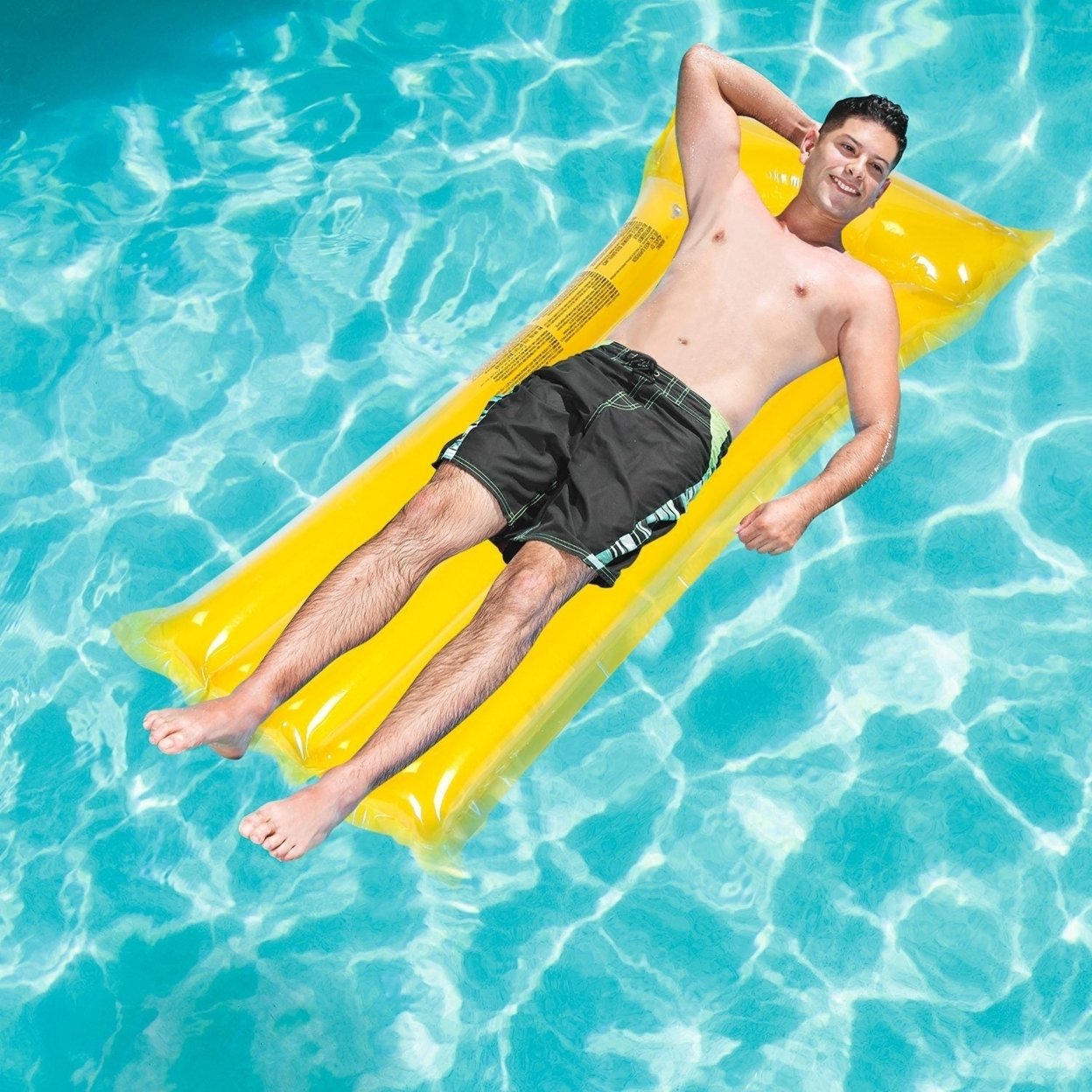 Inflatable Pool Float Raft Foldable Float Lounge Chair Swimming Pool Water Mat With Pillow Air Mat Mattress