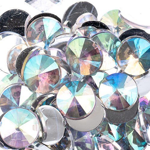 John Bead Rivoli Acrylic Flat Back Rhinestones, 200pcs