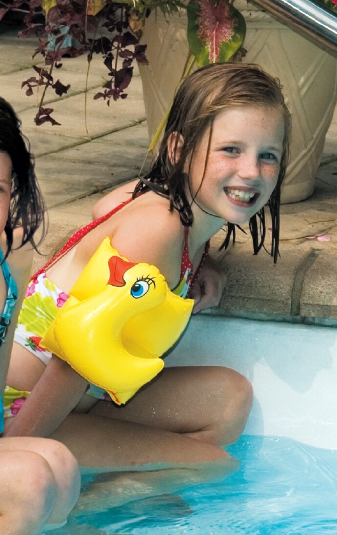 Swim Central Set of 2 Inflatable Yello Duck Animal Fun Swimming Pool Arm Floats For Kids, 7.5-Inch