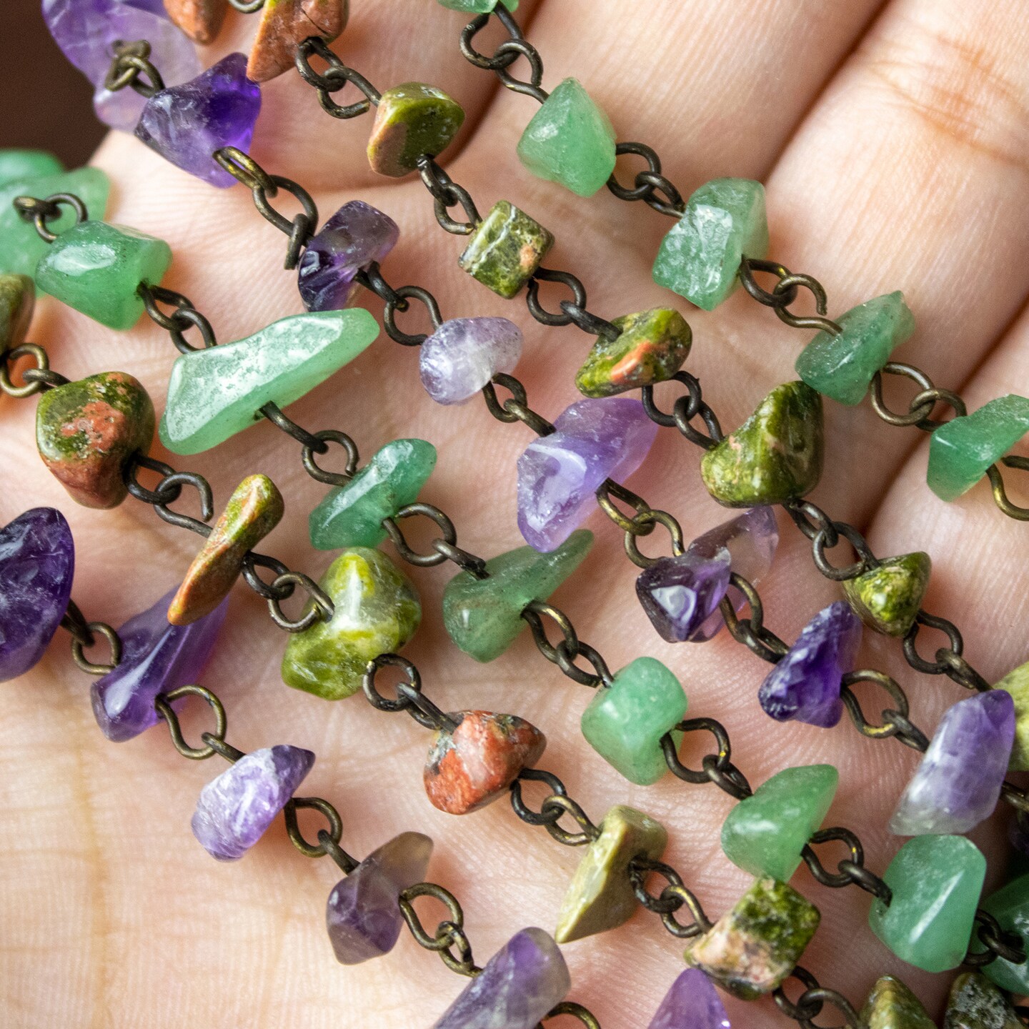 Rock Crystal Chain with Chips - 18&#x22; Strand
