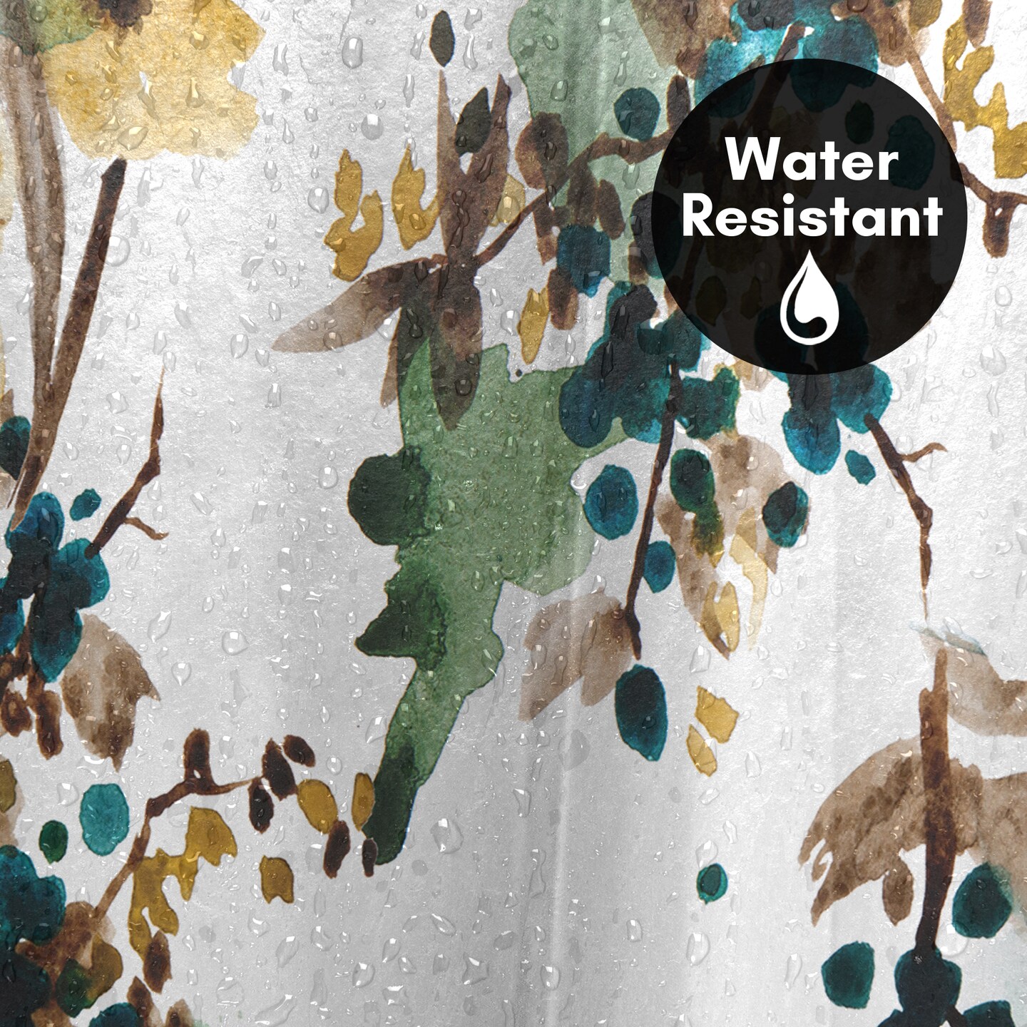 Americanflat 71&#x22; x 74&#x22; Shower Curtain, Watercolor Blueberry by New York Botanical Garden