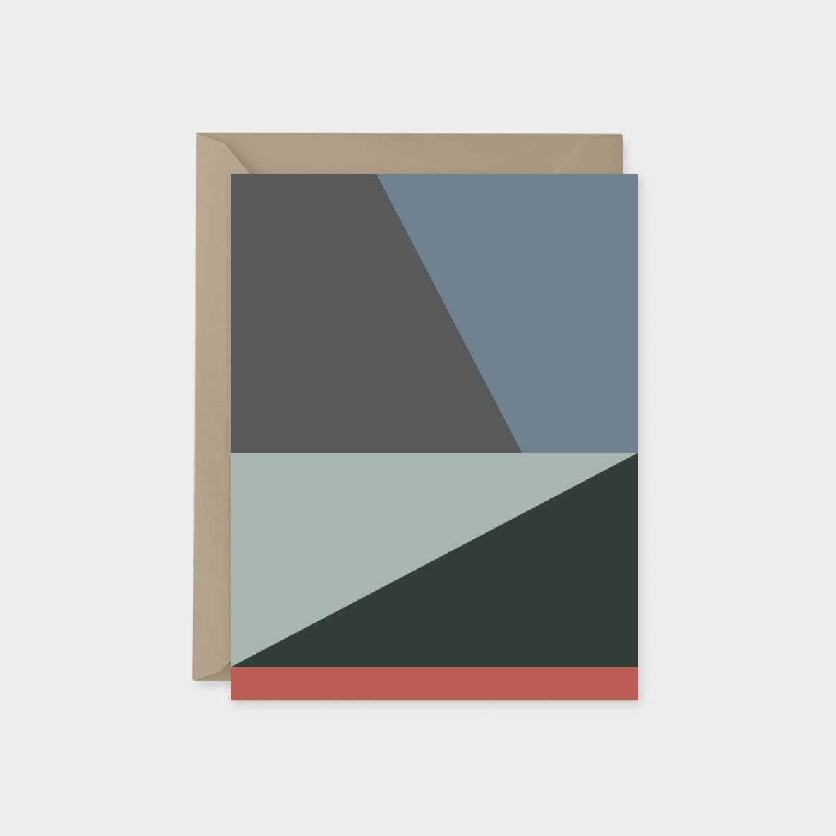 Blue &#x26; Green Color Block Card