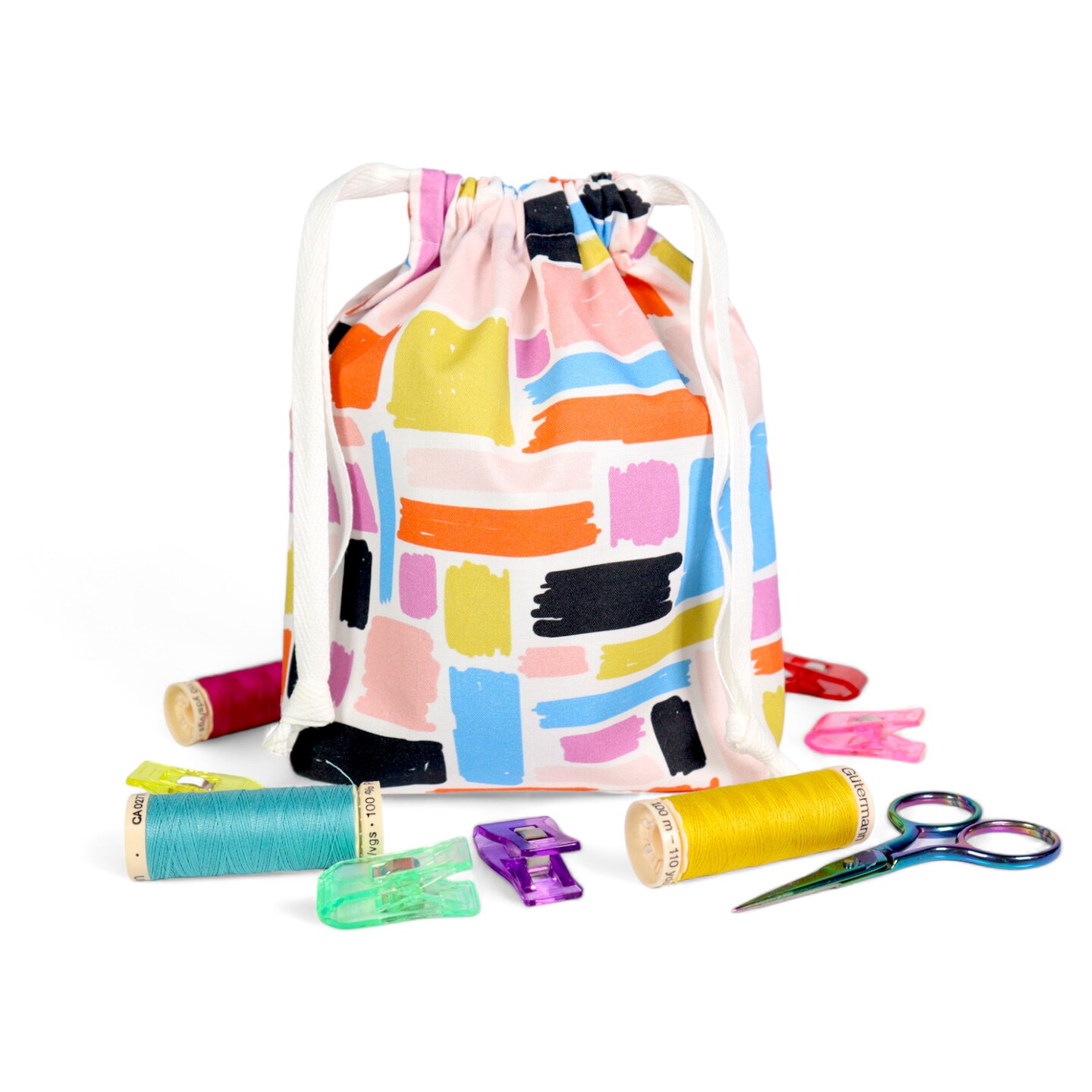 Crosscut Sewing Co.&#xAE; Drawstring Bag Sewing Kit - Beginner Sewing Project Kit