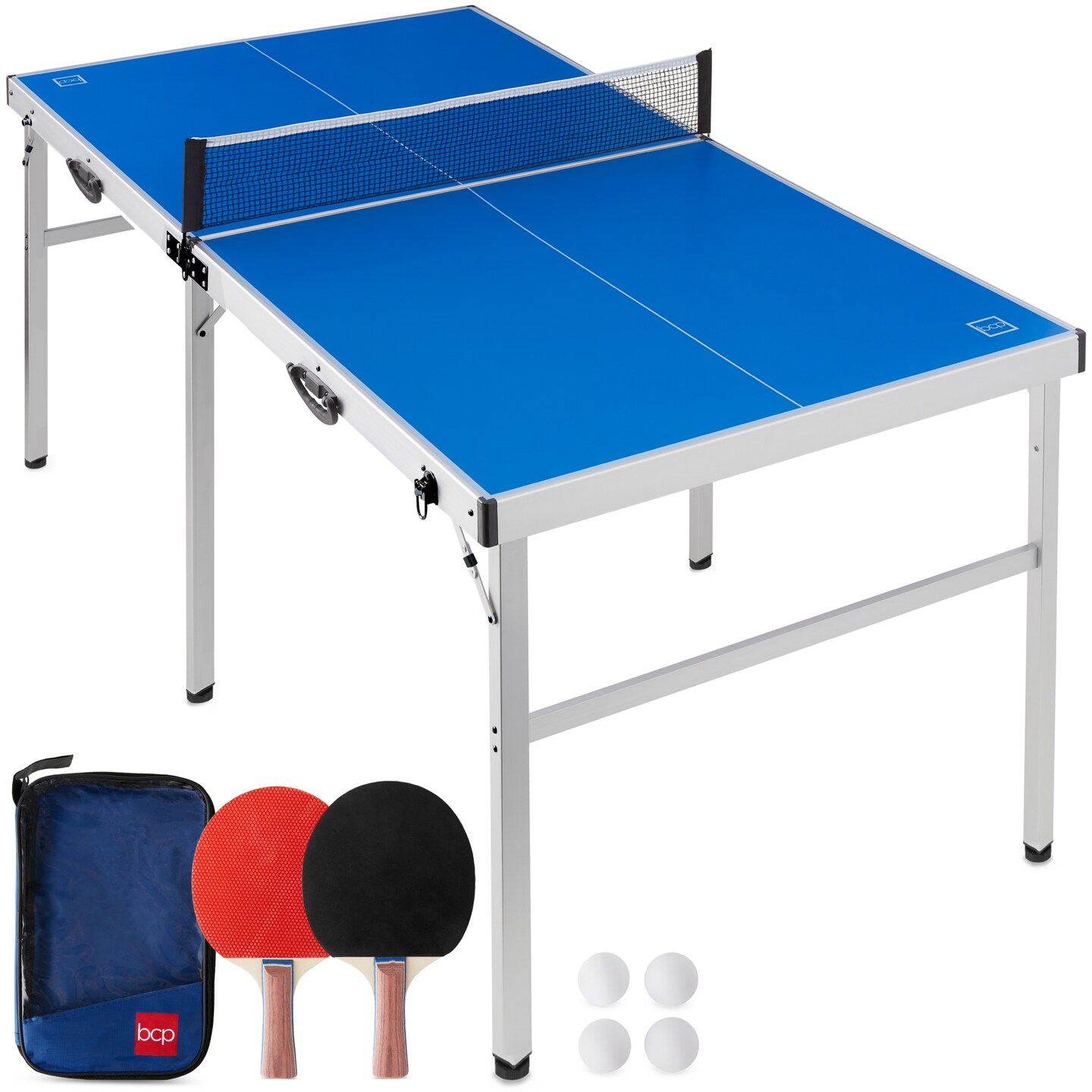 Store Portable Ping Pong Table Game Set with 2 Paddles