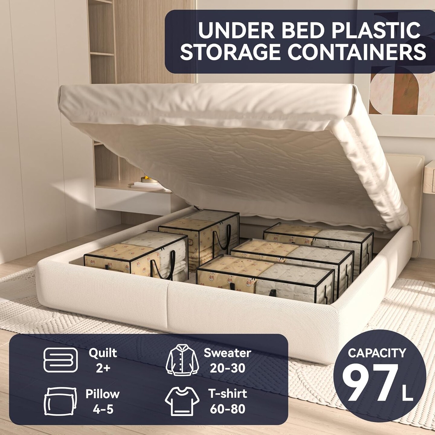 97L moving bags heavy duty,6 pack extra large moving bags with zippers&#xFF0C;moving totes with lids heavy duty&#xFF0C;storage containers with lids&#xFF0C;large storage bags&#xFF0C;moving storage bags&#xFF0C;clear storage bag