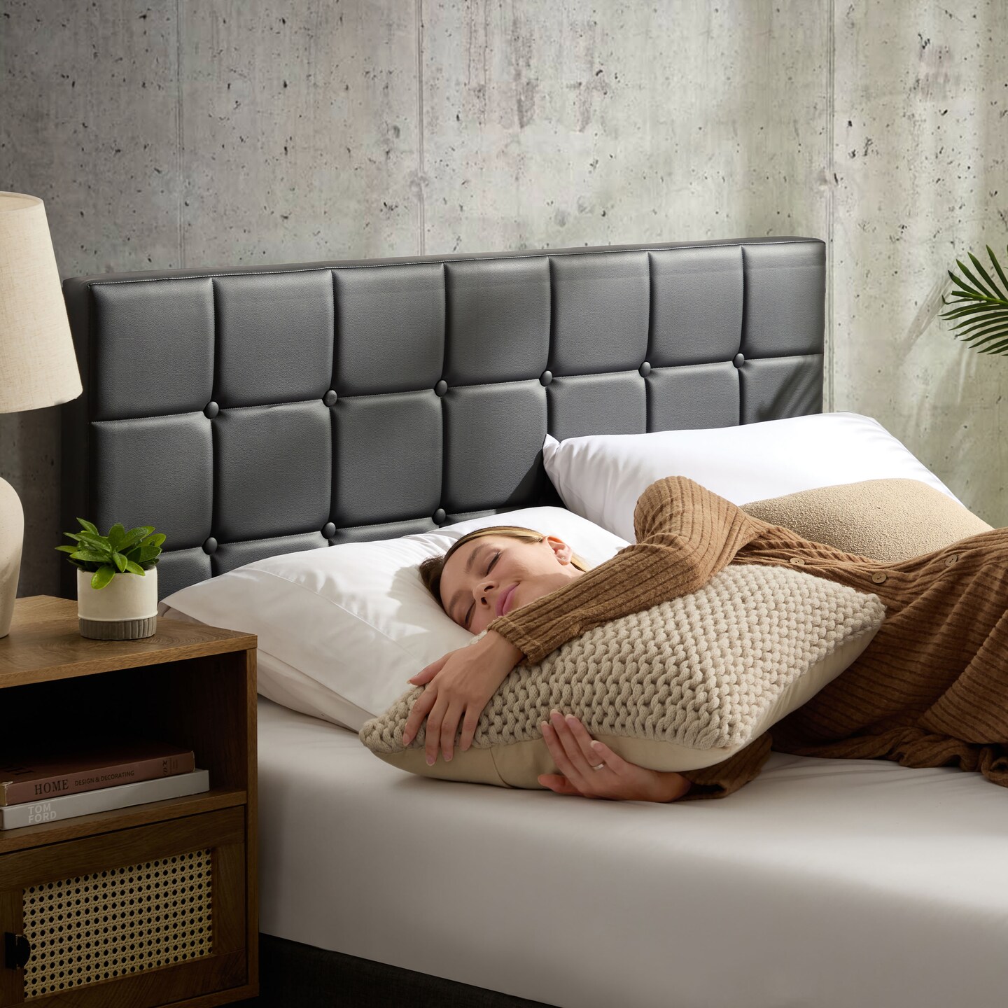 Nestl Button Tufted Upholstered Headboard