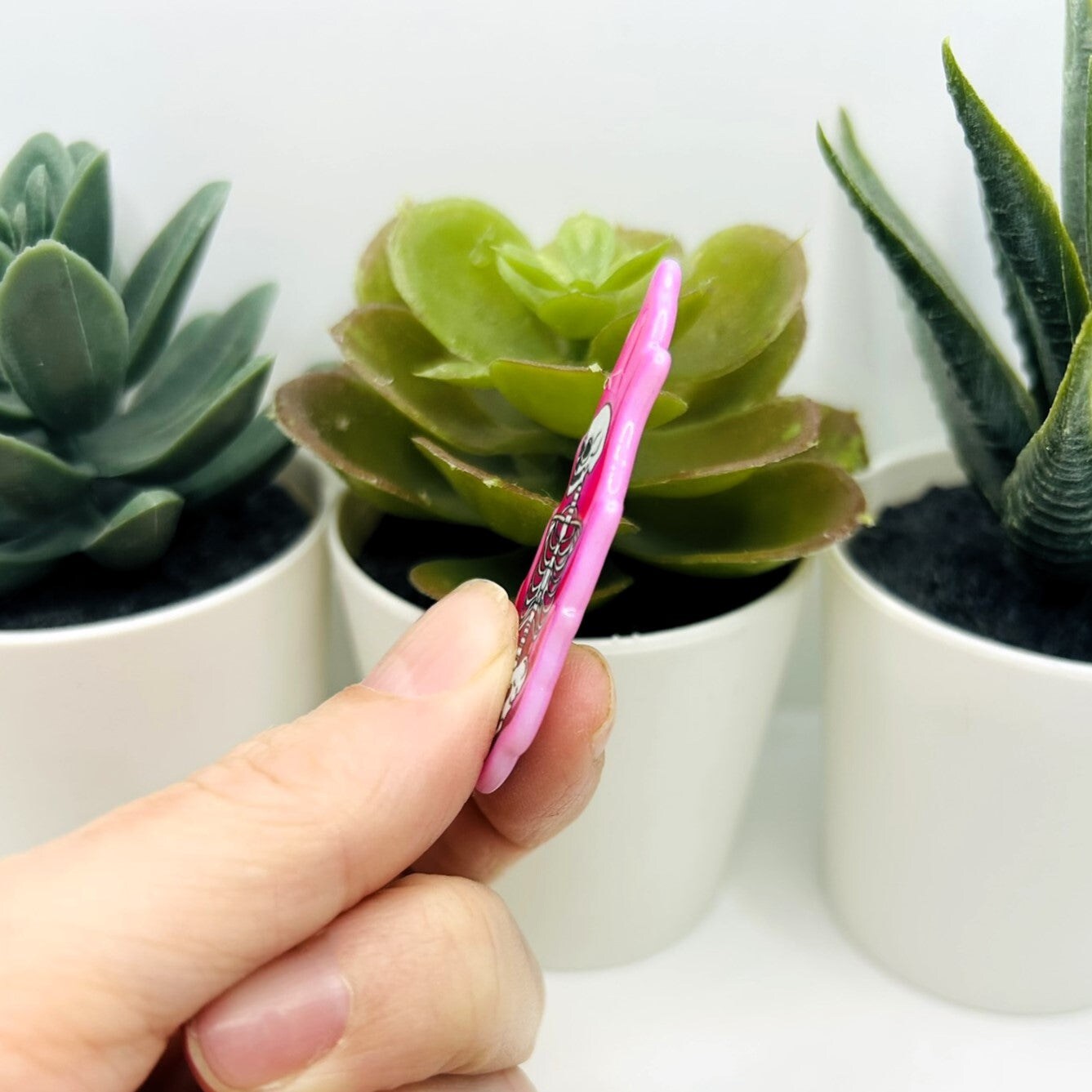 1, 4 or 20 Pieces: Pink Flame Skeleton Halloween Charm - Double Sided