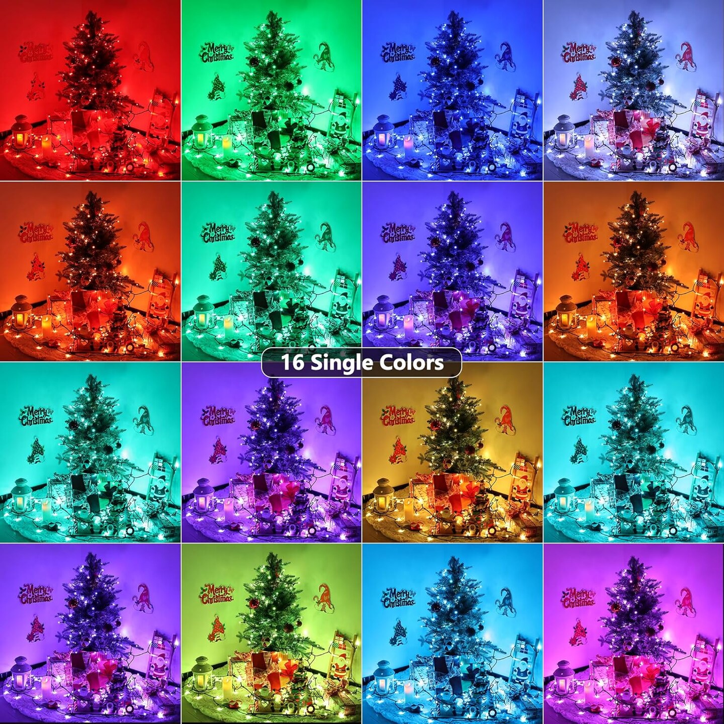 Christmas Lights RGB String Lights, 131ft 350 LED String Lights with Remote &#x26; Timer, Waterproof Color Changing String Lights - Xmas Tree Lights for Homer Party Indoor Outdoor Christmas Decor