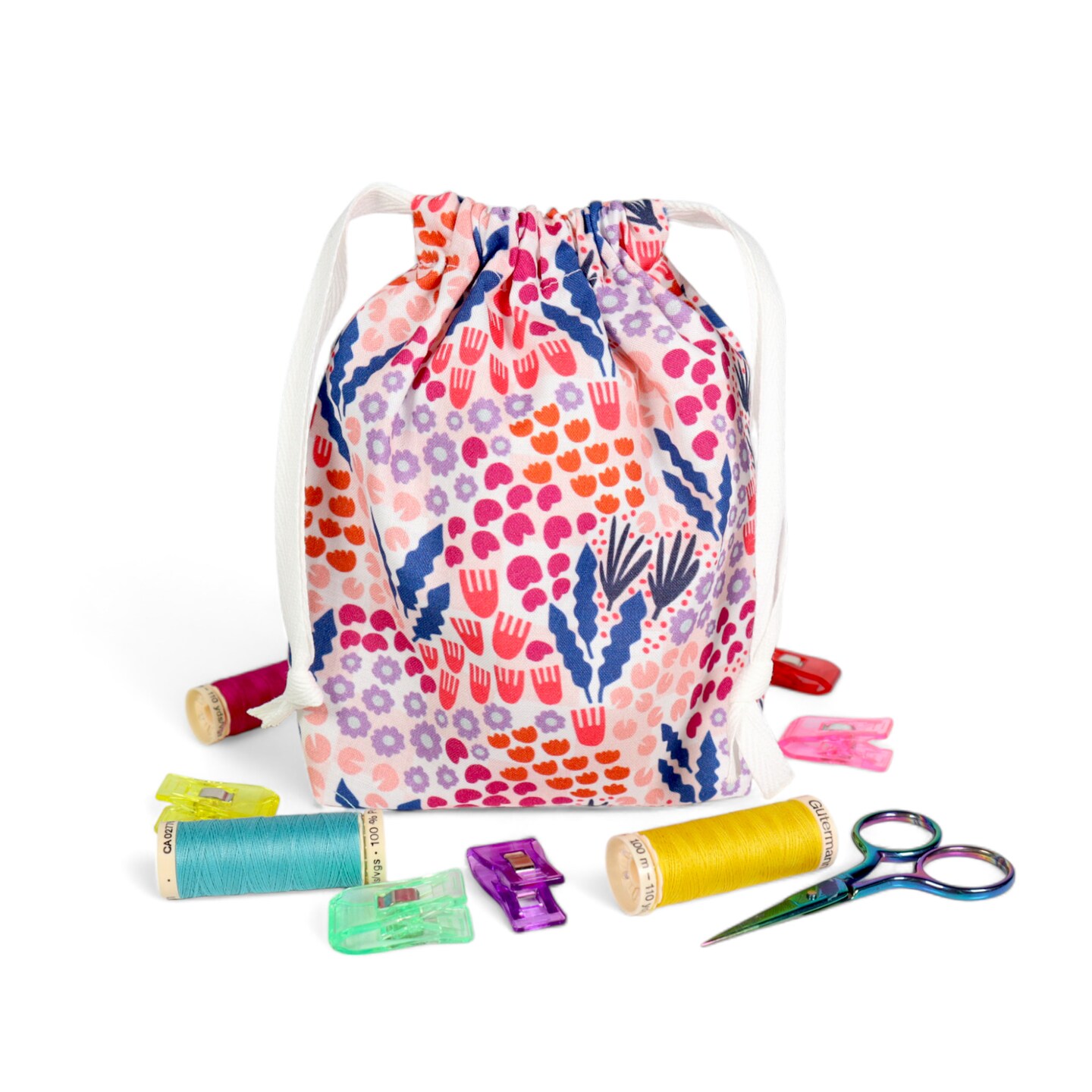 Crosscut Sewing Co.&#xAE; Drawstring Bag Sewing Kit - Beginner Sewing Project Kit