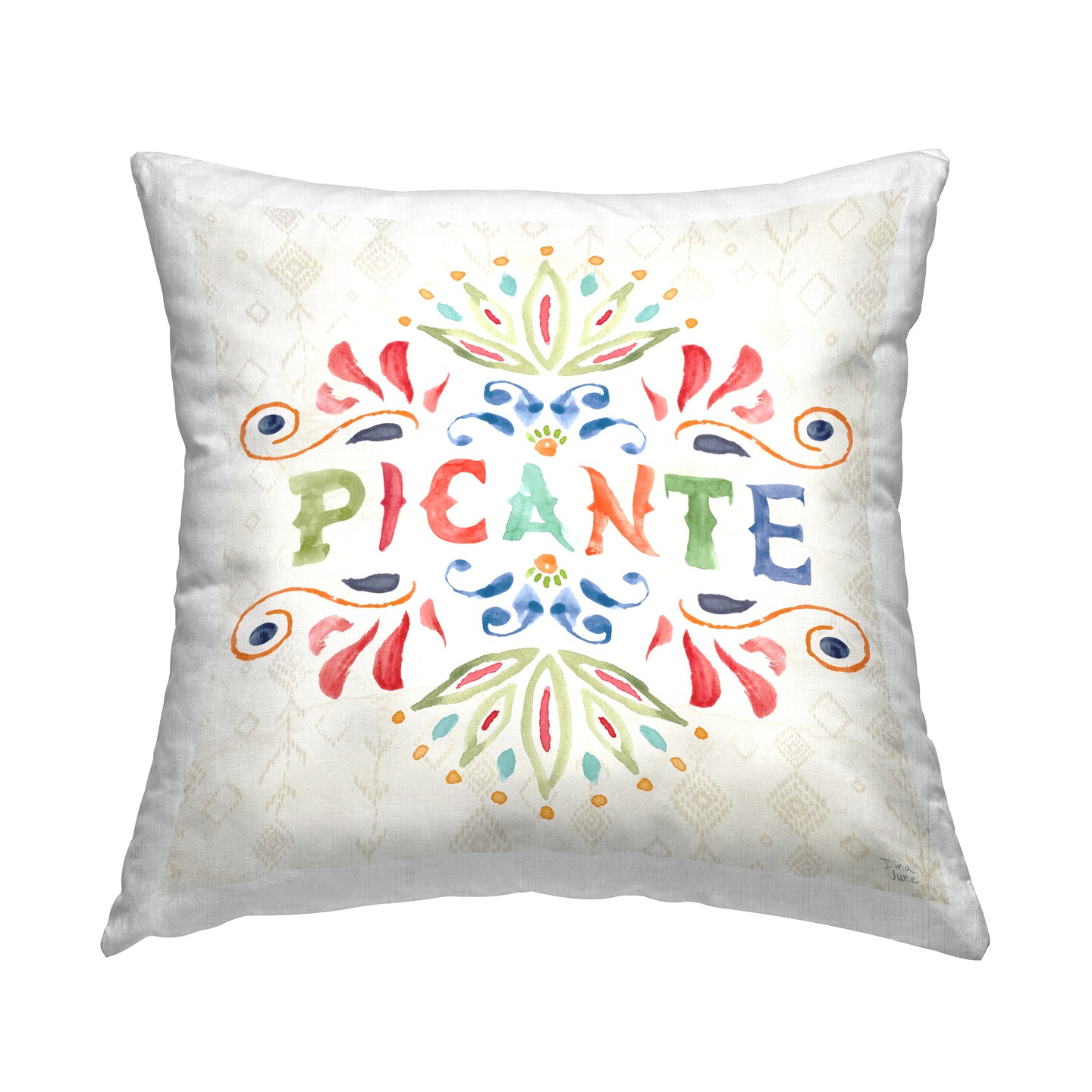 Stupell Industries Picante con Patrón Vibrante Decorative Printed Throw Pillow