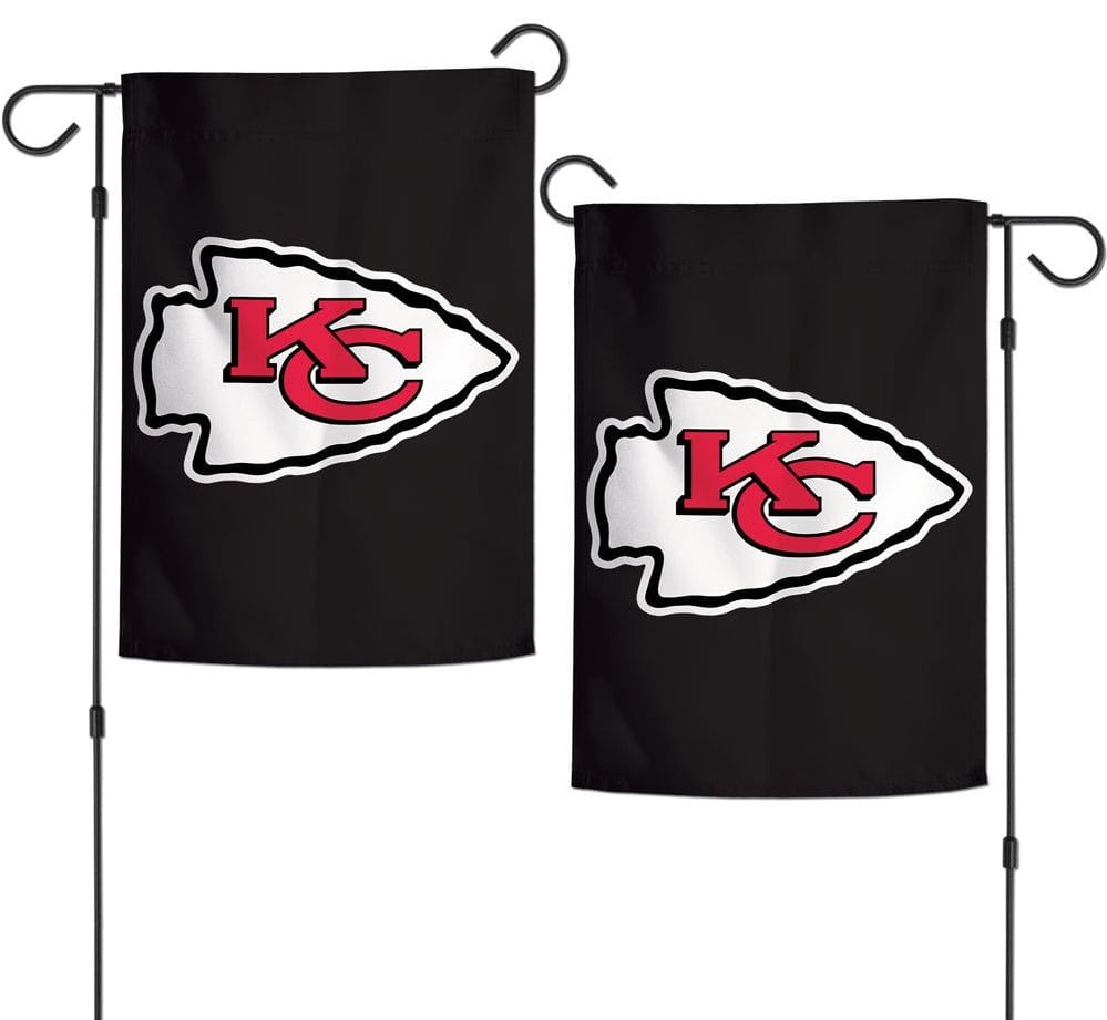 Kansas City Chiefs Garden Flag 2 Sided Black