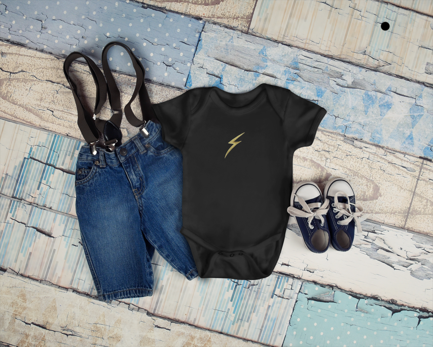 (Set of 3) Gold Lightning Bolt, Embroidered, Iron on Patch