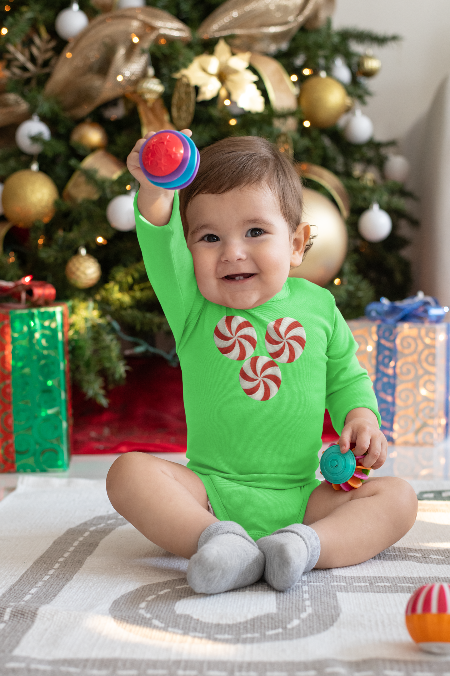 2" Peppermint Candy, Christmas, Embroidered, Iron on Patch