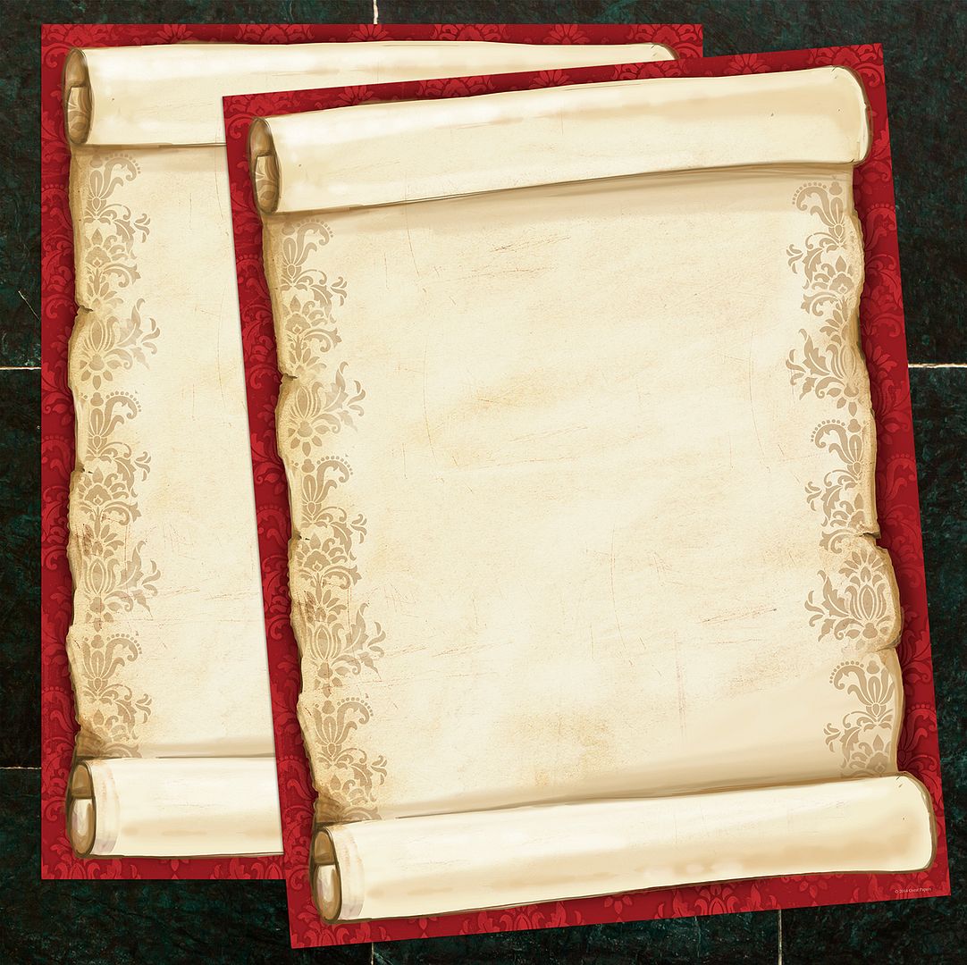 Great Papers! Holiday Stationery Letterhead, Christmas Scroll, 8.5&#x22;x11&#x22;, Printer Friendly, 80 sheets