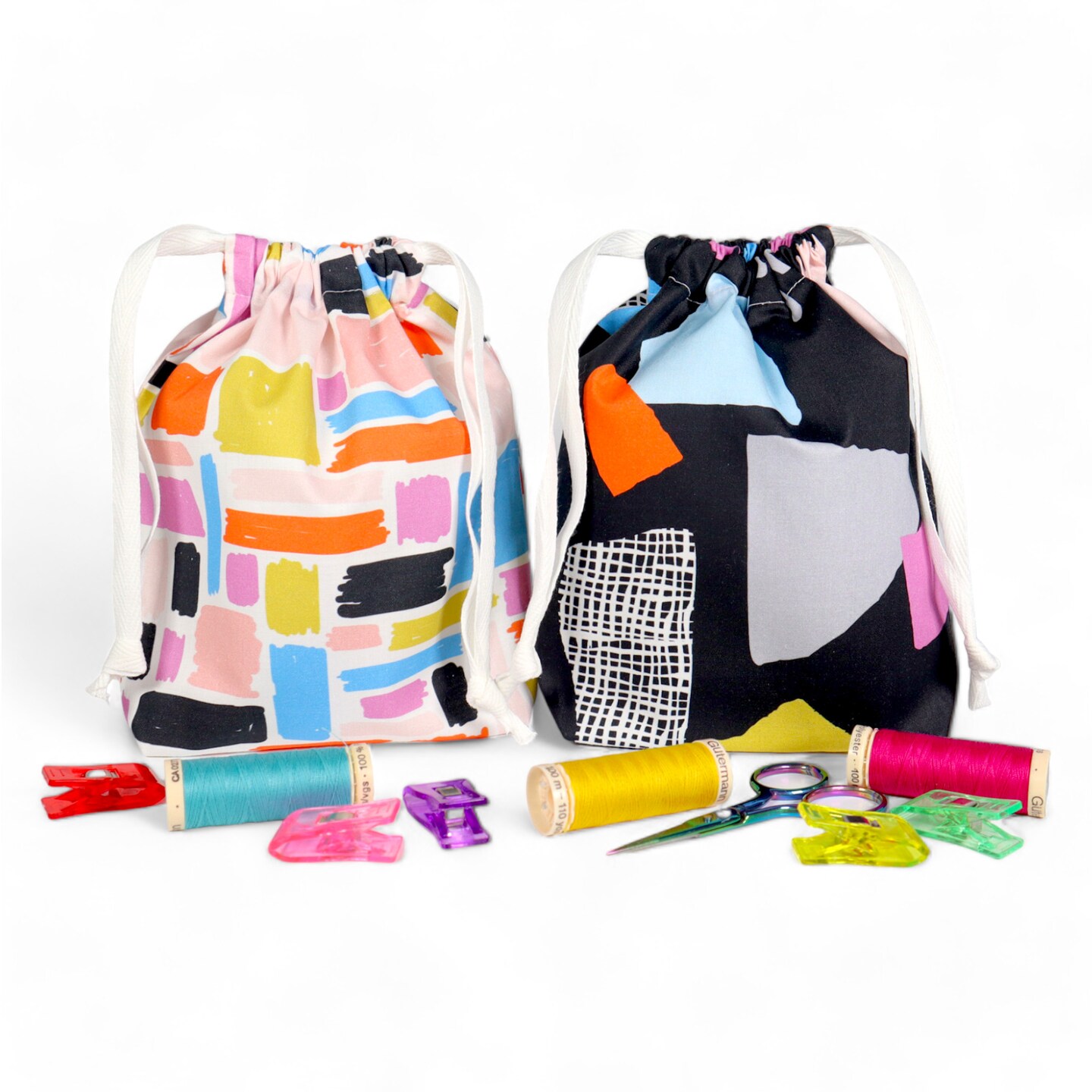 Crosscut Sewing Co.&#xAE; Drawstring Bag Sewing Kit - Beginner Sewing Project Kit