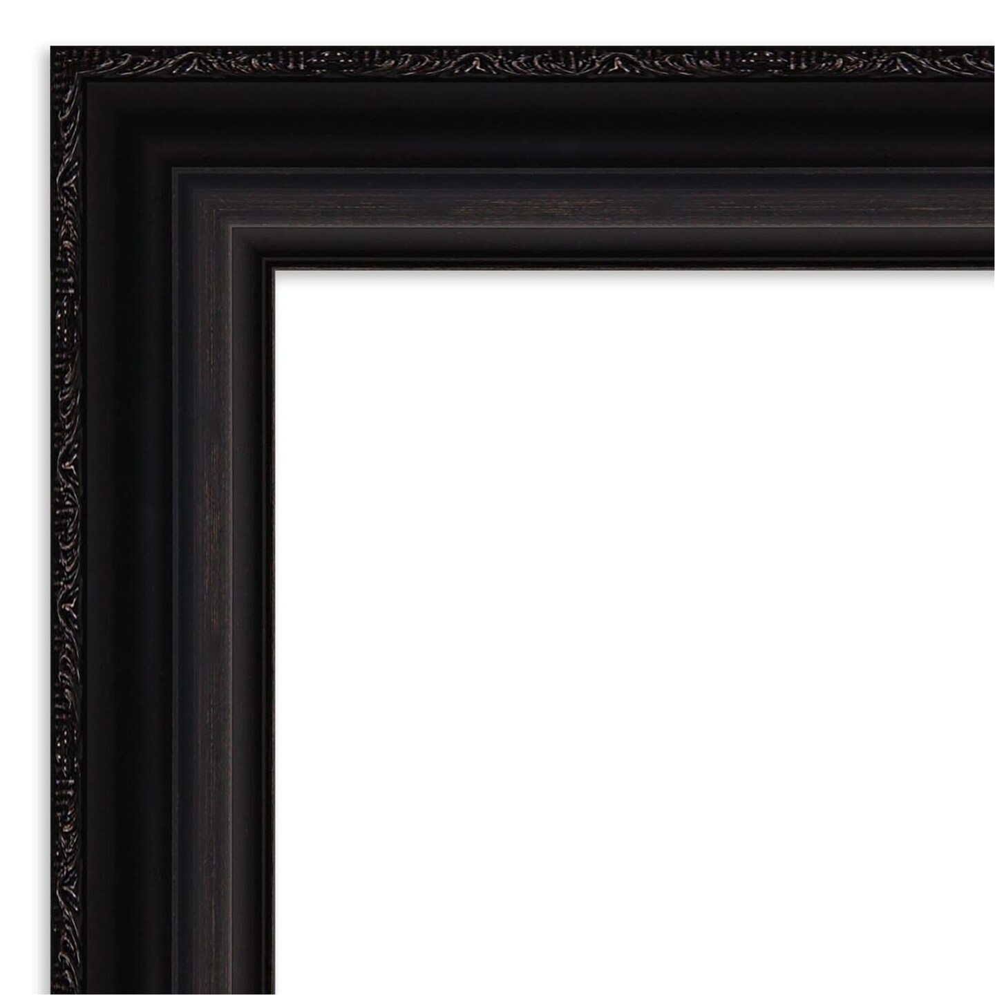 Amanti Art Mirror Makeover Bathroom Mirror Frame Border Kit -  Fully Assembled Peel and Stick Frame - Mirror NOT Included - Parlor Trim