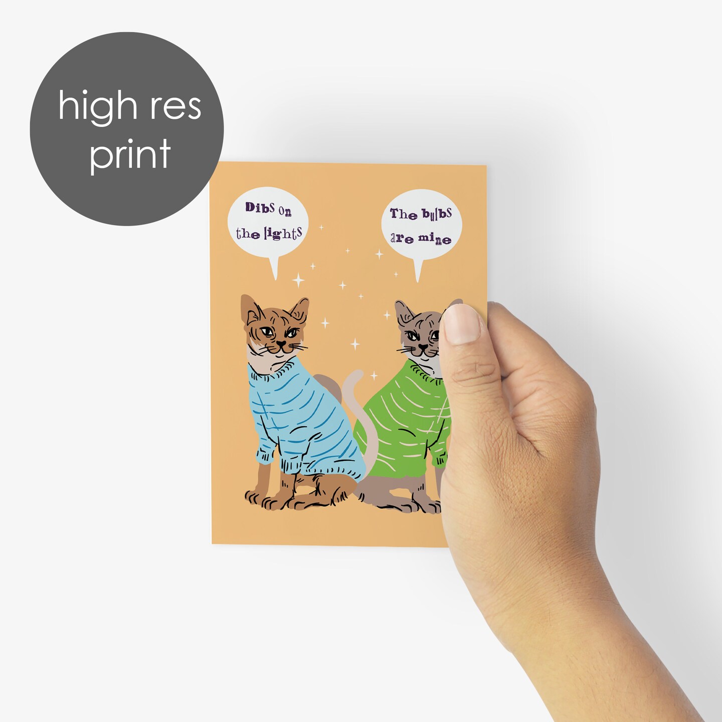 Funny Cat Christmas Greeting Cards Boxed Set of 24 Holiday Notecards Featuring Playful Feline Designs, Perfect for Cat Lovers and Pet Owners