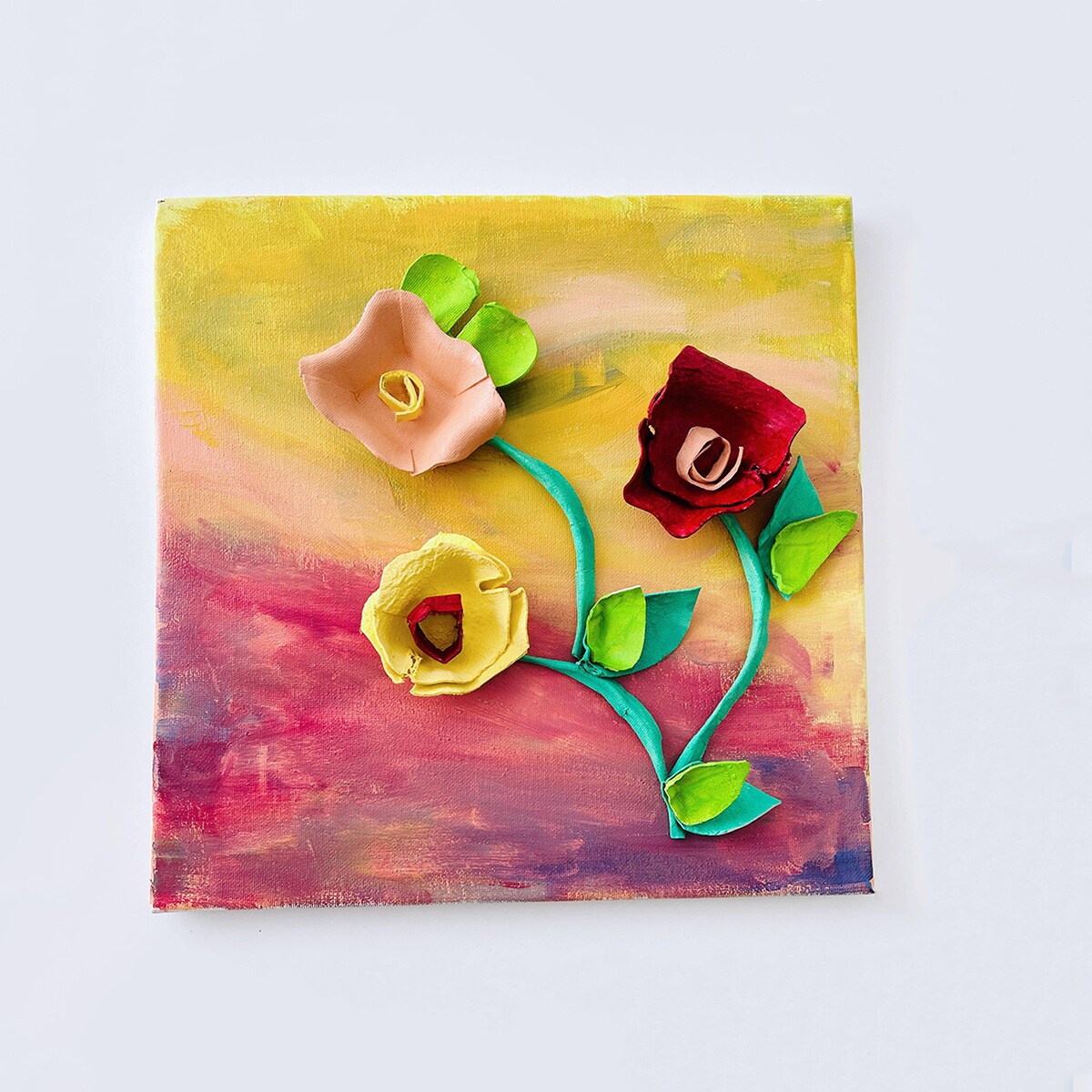 How To Make Egg Carton Flowers image 7