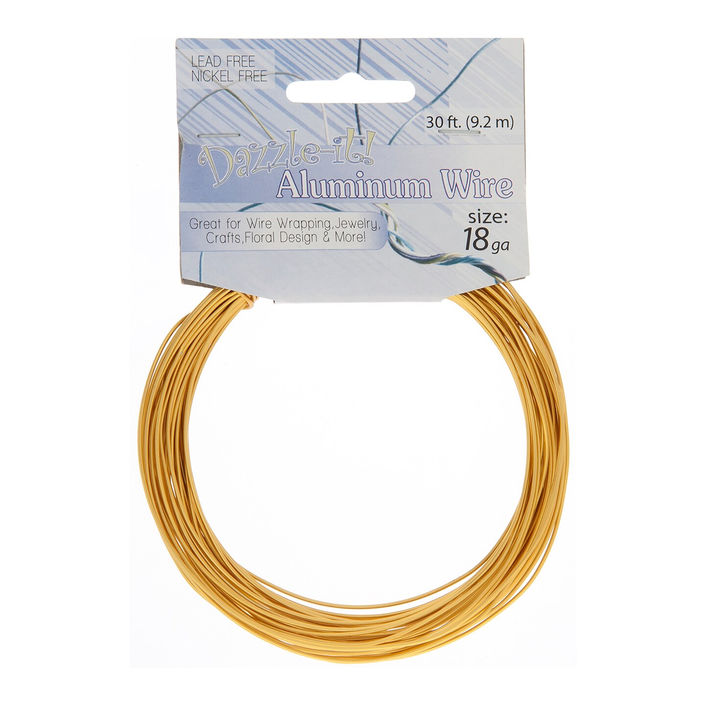 John Bead Gold Aluminum Wire, 30ft