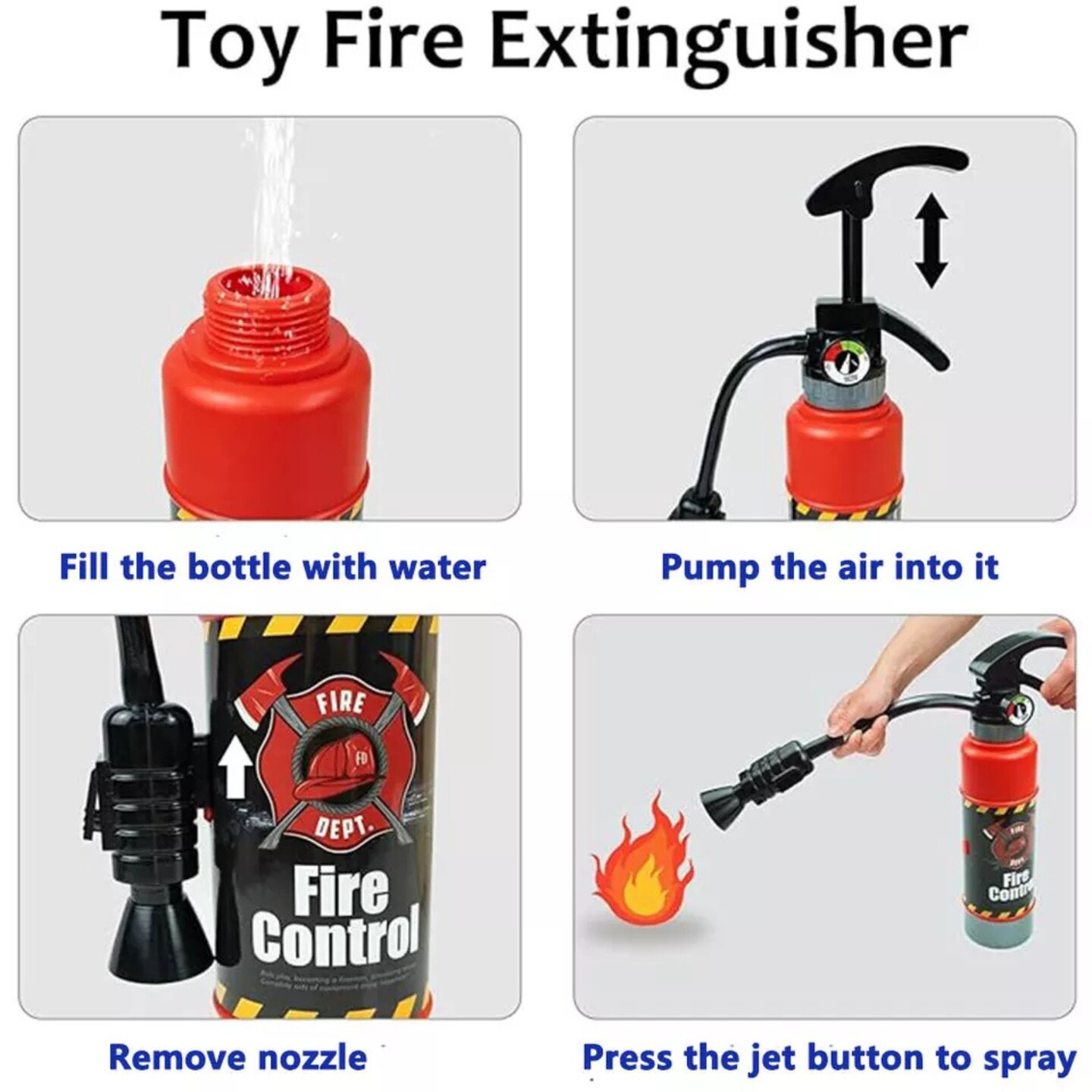 Kitcheniva Kids Firefighter Fireman Pretend Role Play Toy Set Gift