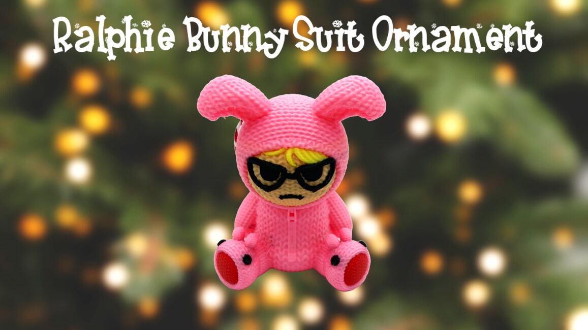 A Christmas Story Knit Ralphie Bunny Suit Christmas Ornament 3D