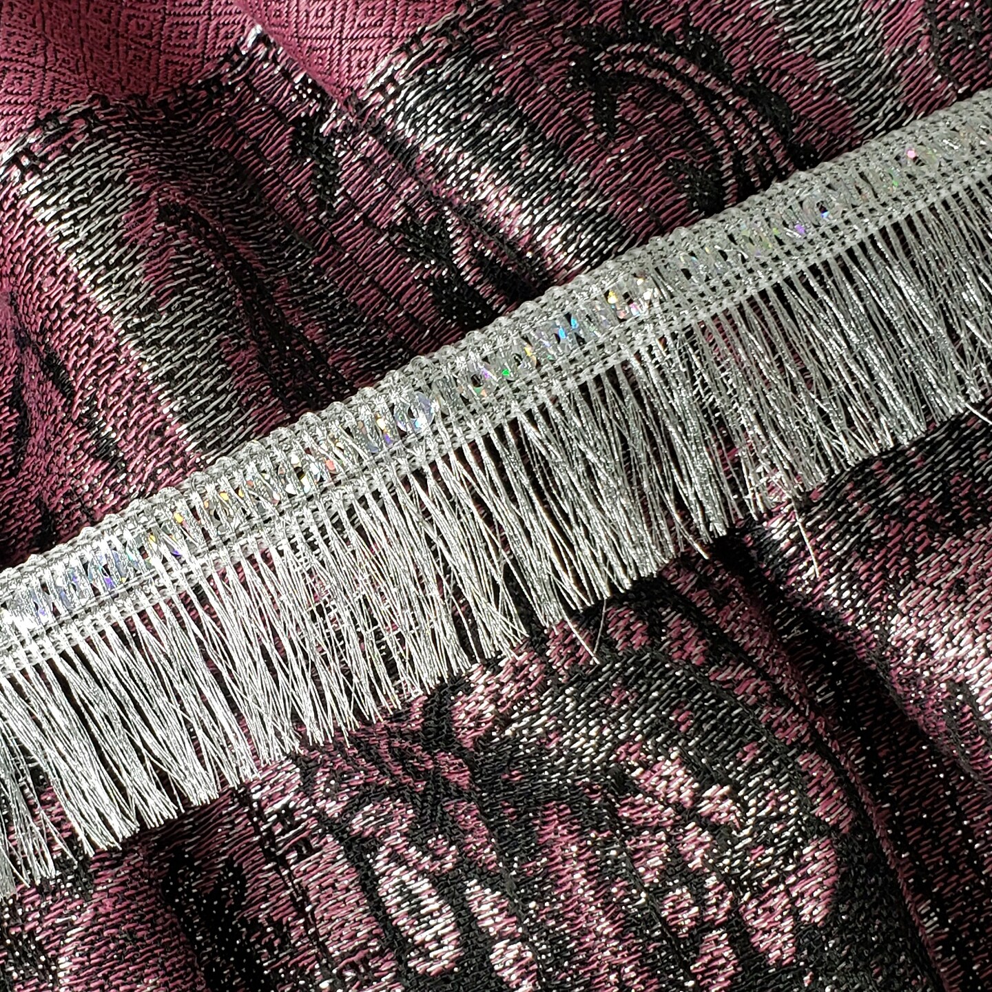 5 yards of Etta 2 1/4&#x22; Metallic Fringe Trim | 5 yard cut
