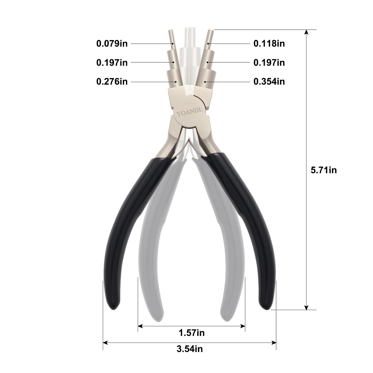 Jewelry Making Tool - High-Carbon Steel Bail Making Pliers with 2-9mm Adjustable Looper, Professional Wire Looping Tool for Earrings, Rings & Crafting (Multi-Functional Design) Jewelry Pliers