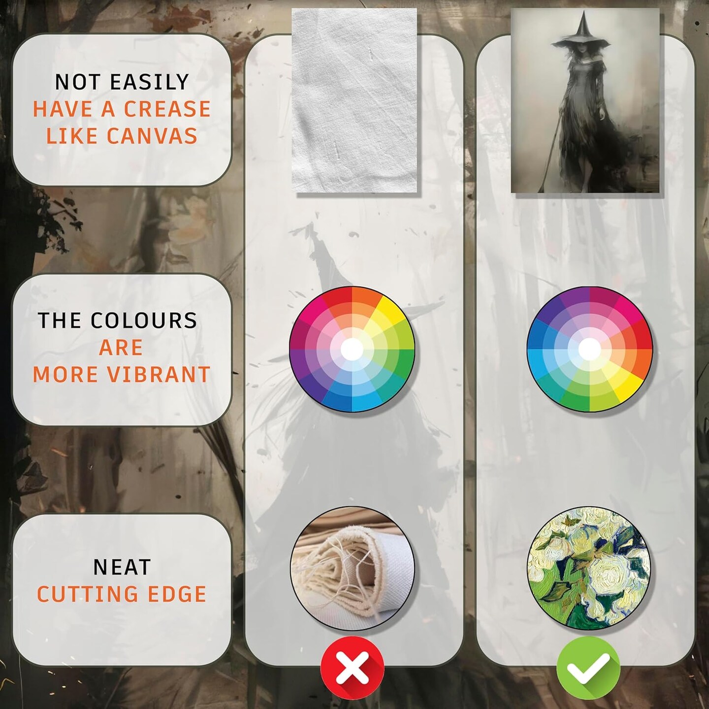 6 Pcs 8x10in Vintage Rustic Witch Posters