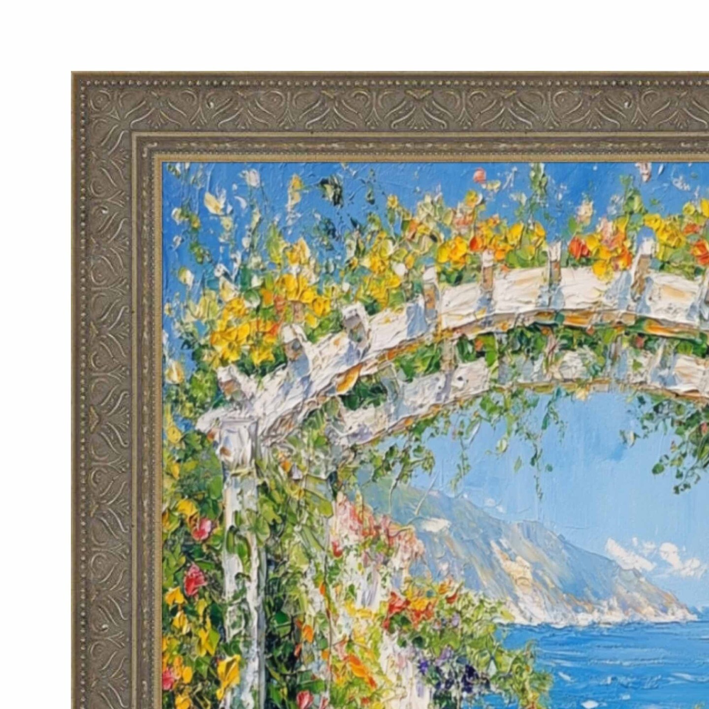 Aged Silver Ornate Shadow Box Picture Frame 12x12 frame