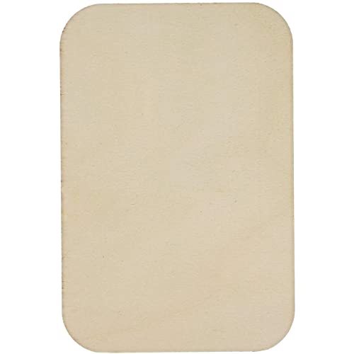 60 Pack Unfinished Wood Cutouts for Crafts, Rectangle Wooden Slices for DIY Projects (2 x 3 in)
