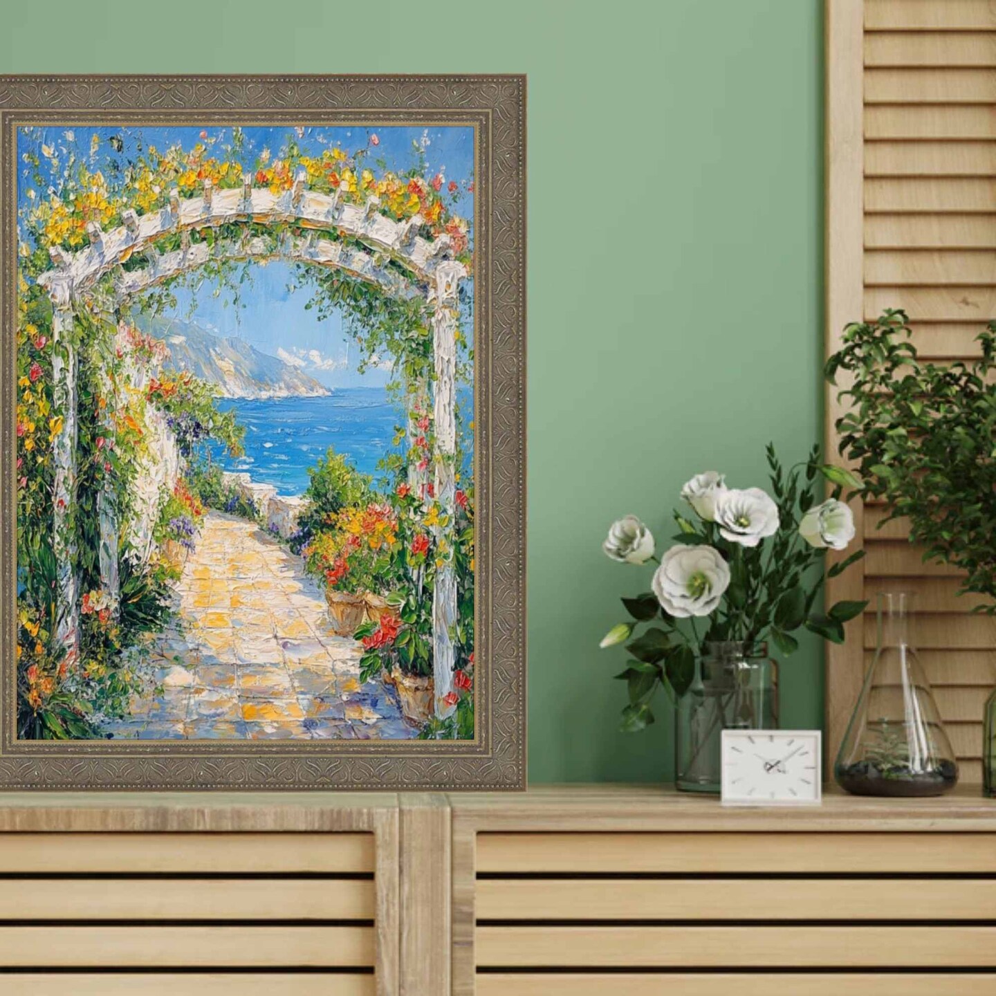 Aged Silver Ornate Shadow Box Picture Frame 30x40 frame