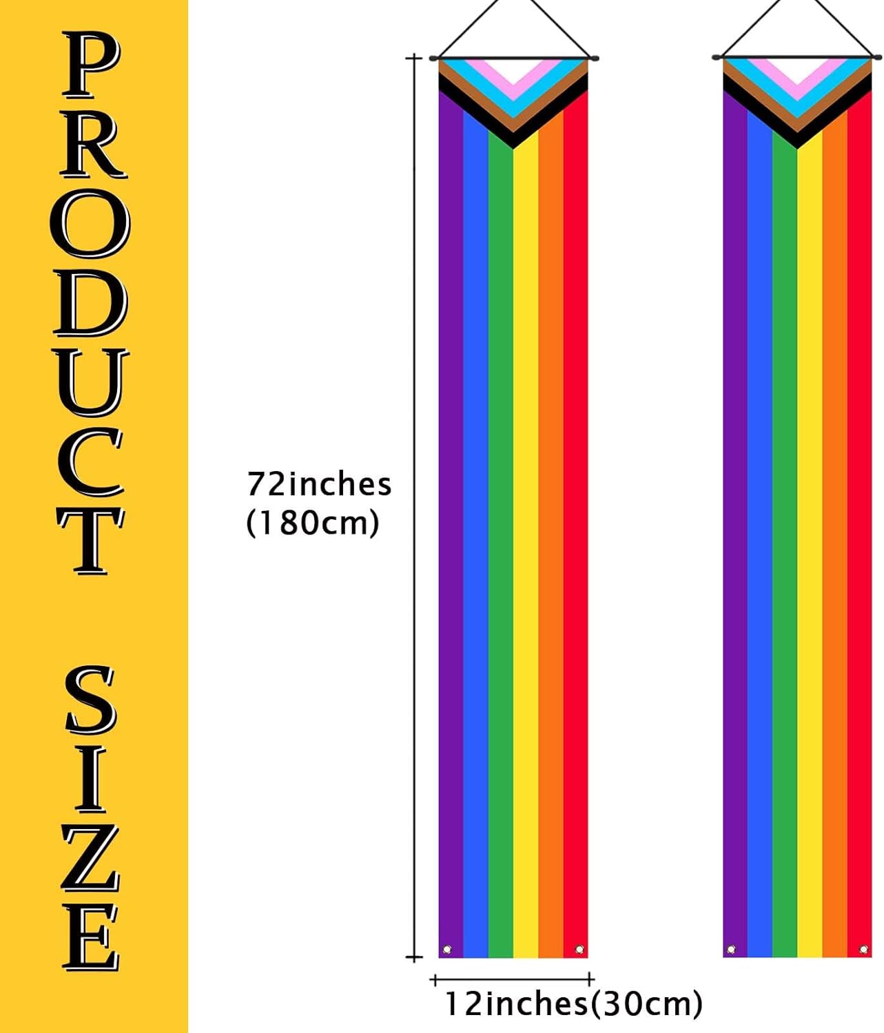 Pride Porch Banner Rainbow Gay Pride Decoration Outdoor Happy Pride Decorations Front Door Sign Wall Hanging LGBT Decoration for Home Office Party Favors and Supplies