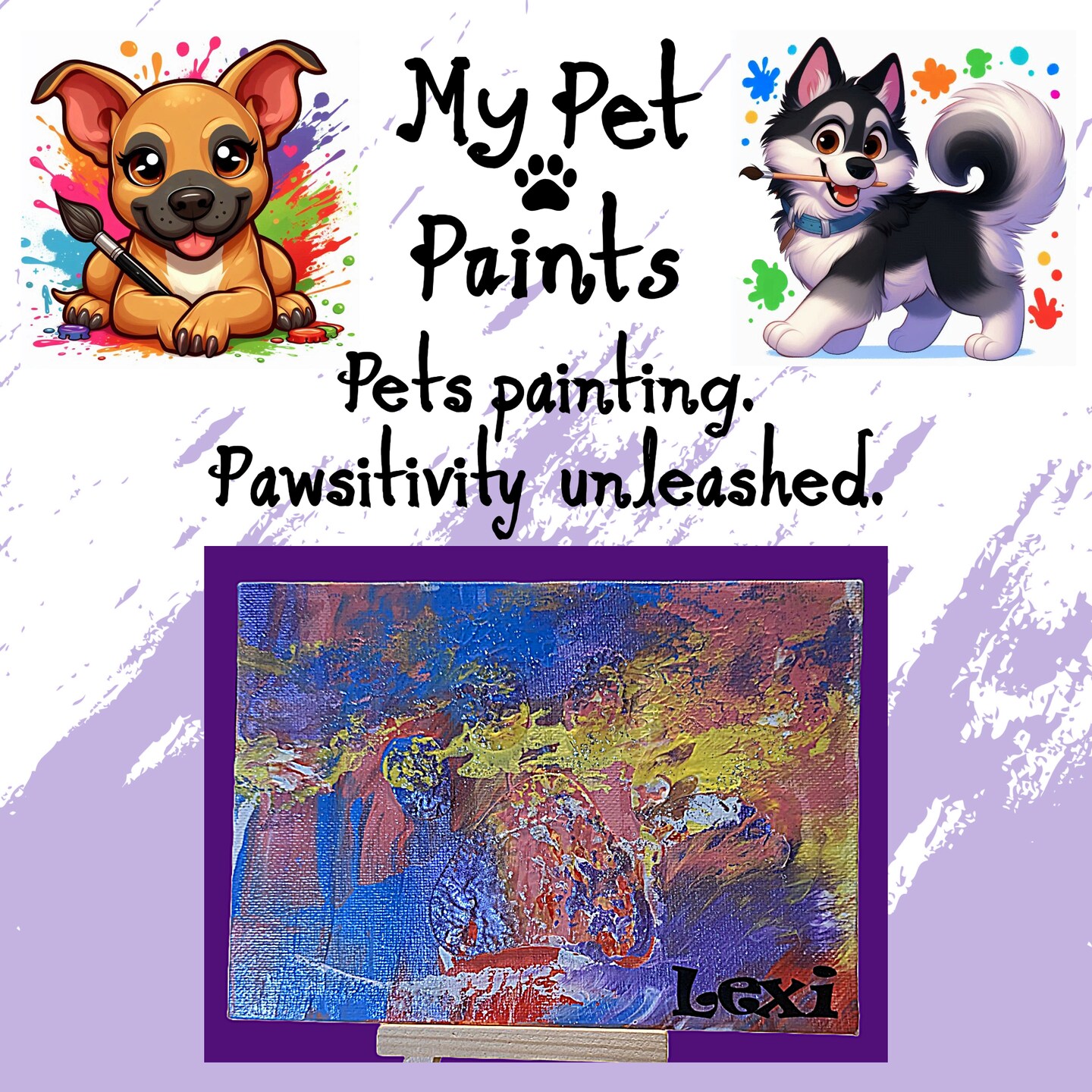 絵画 My pet cool art Shih Tzu Starry Night Dog Art CANVAS Print by Aja Choose Cute Pup