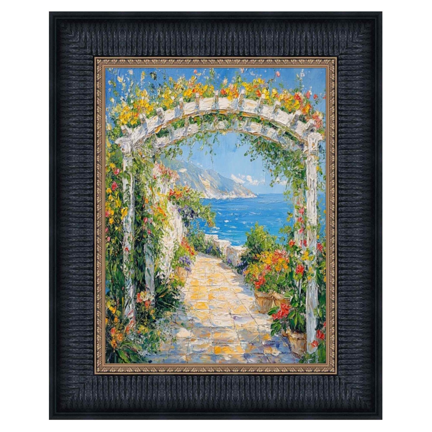 Wide Venetian Black With Gold Luxury Picture Frame 13x19 frame