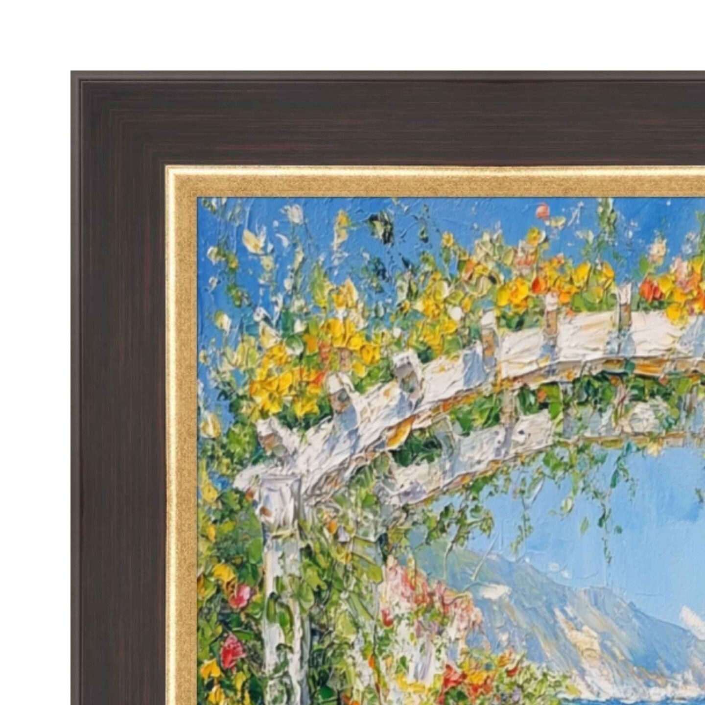 Cafe Wood Tone With Gold Lip Picture Frame 30x40 frame