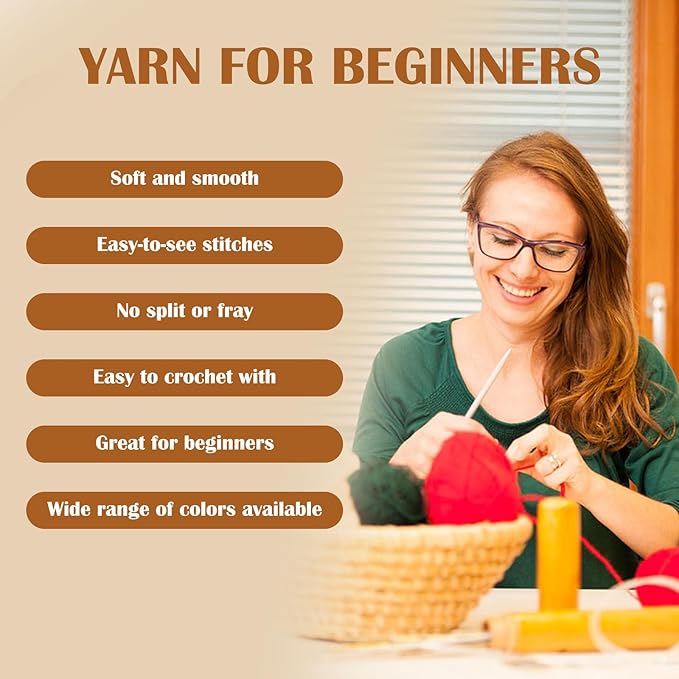 10&#xD7;50g Beginners Yarn Kit for Crocheting and Knitting,Cotton Nylon Blend Yarn for Hand DIY Bag Basket Dolls and Cushion B